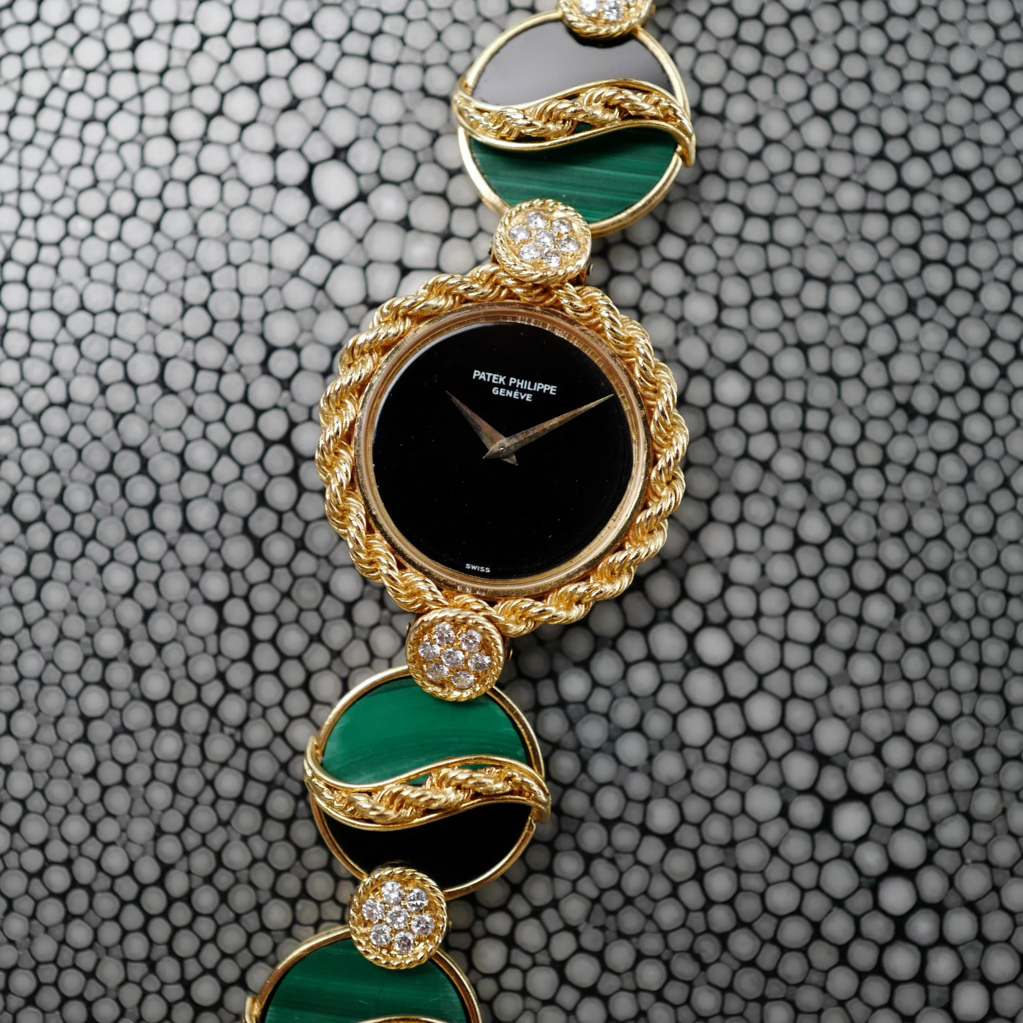 Patek Philippe Onyx, Malachite & Diamond Watch Ref. 4282 - Image 4