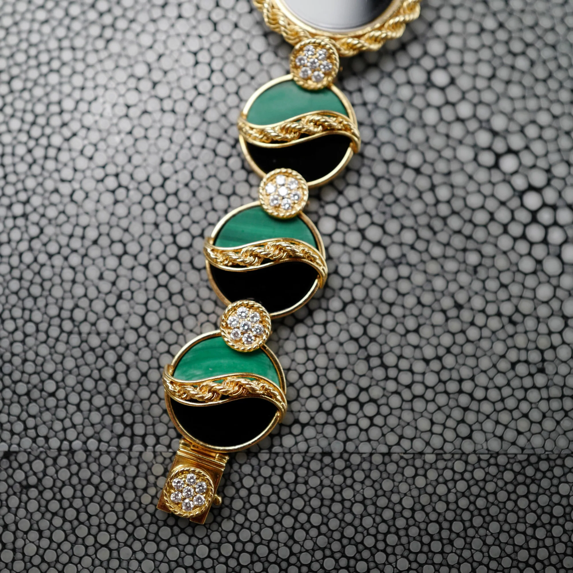Patek Philippe Onyx, Malachite & Diamond Watch Ref. 4282 - Image 5