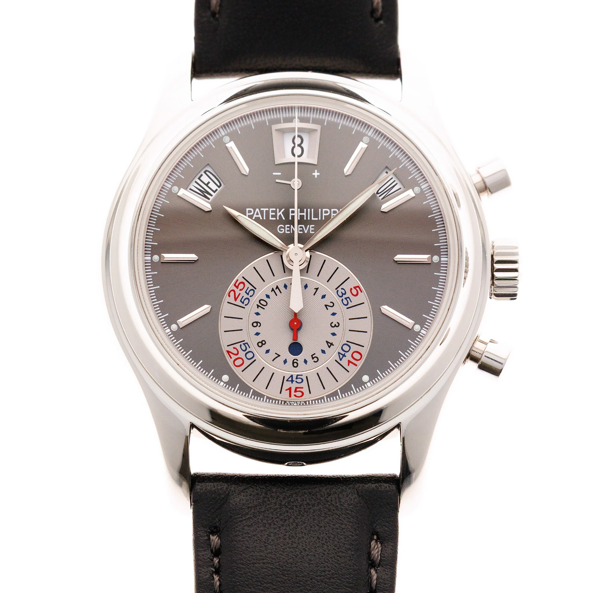 Patek Philippe Platinum Annual Calendar Chronograph Ref. 5960 with Original Box and Papers