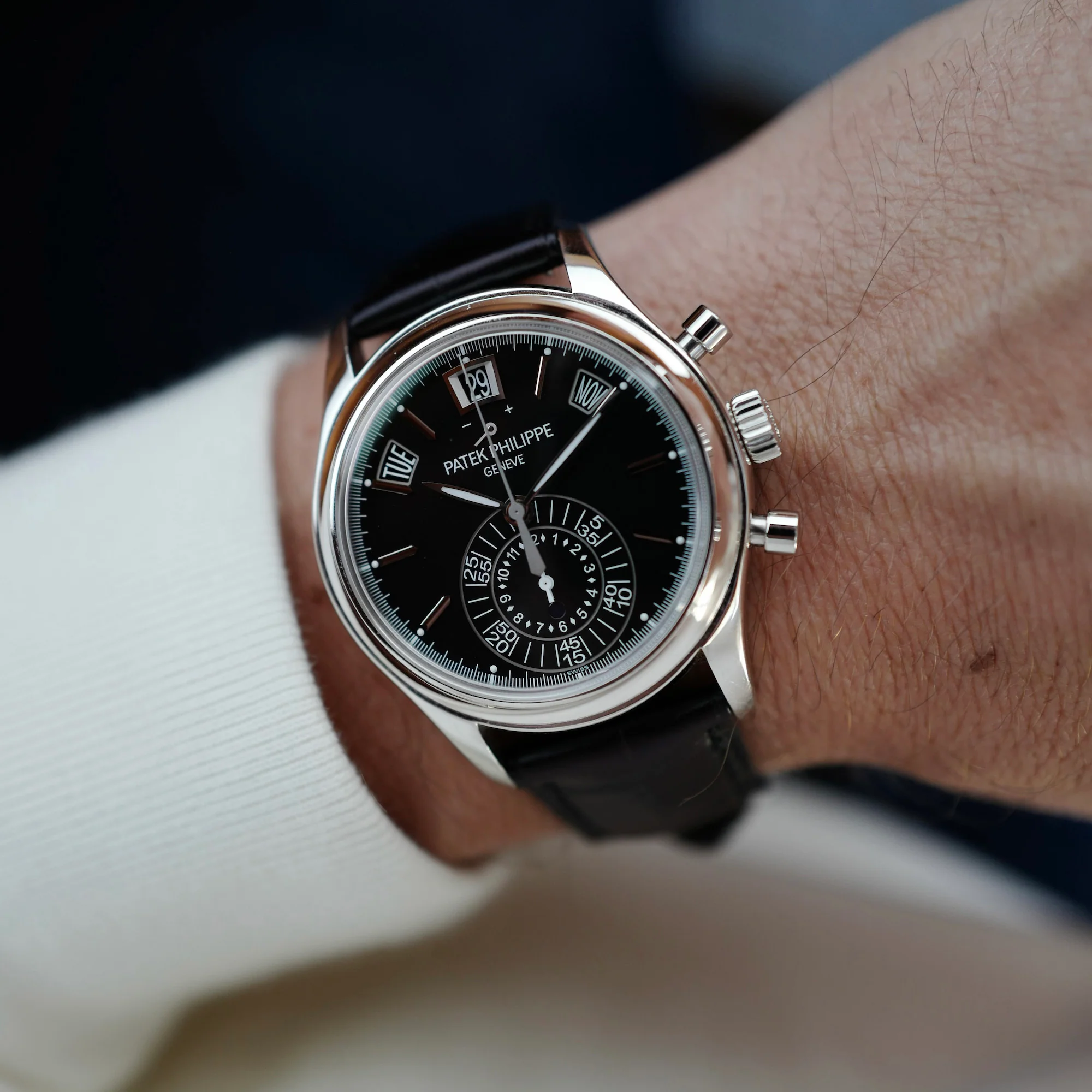 Patek Philippe Platinum Annual Calendar Chronograph Ref. 5960P-016 - Image 3