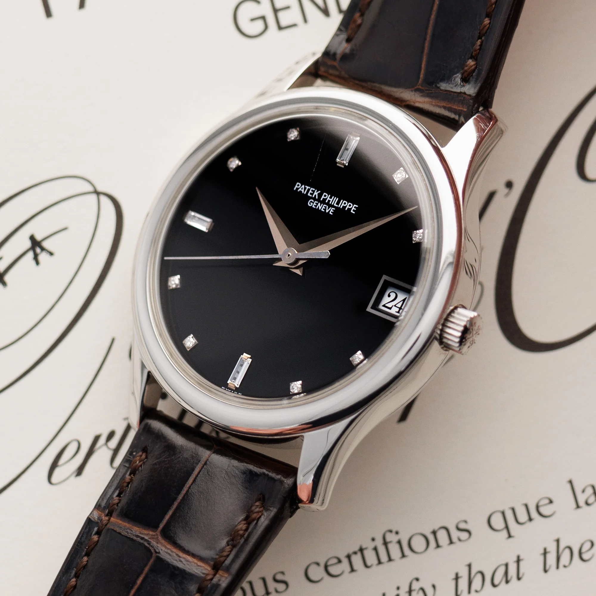 Patek Philippe Platinum Calatrava Watch Ref. 3998 - Image 2