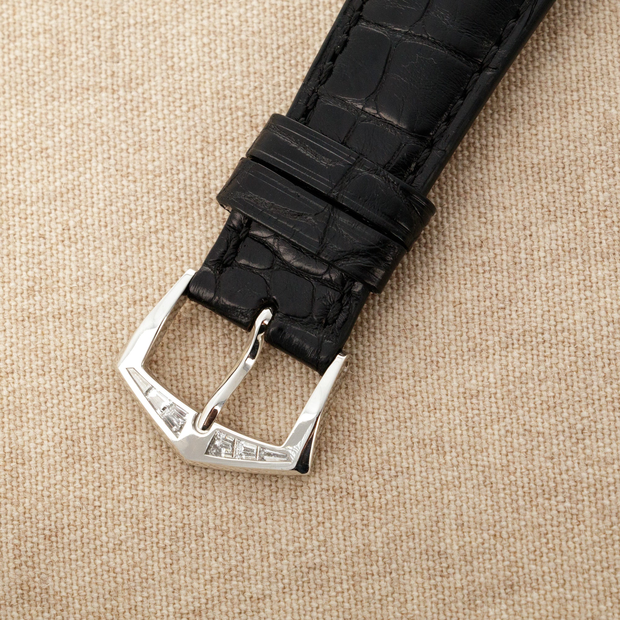 Patek Philippe Platinum Calatrava Watch Ref. 5298 with Baguette Diamonds - Image 7