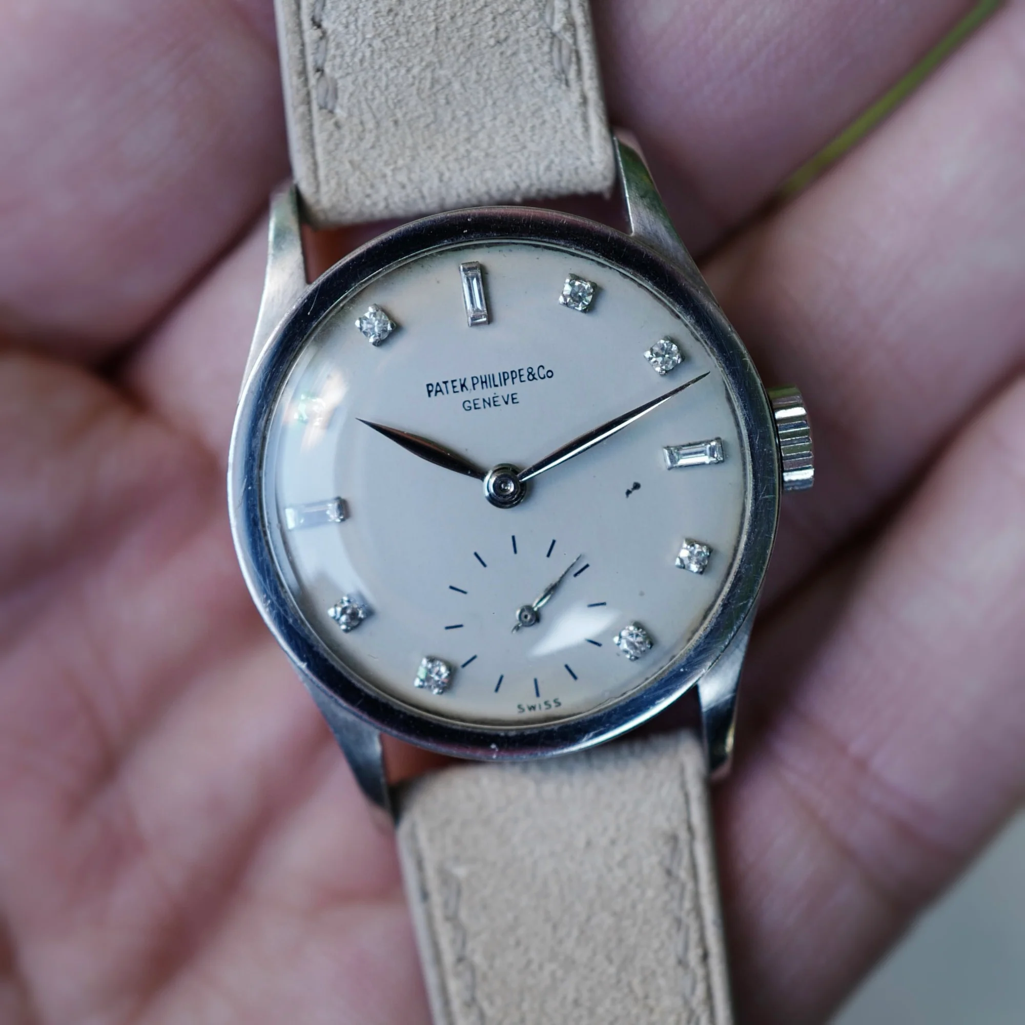 Patek Philippe Platinum Calatrava Watch Ref. 96, Circa 1947 - Image 6