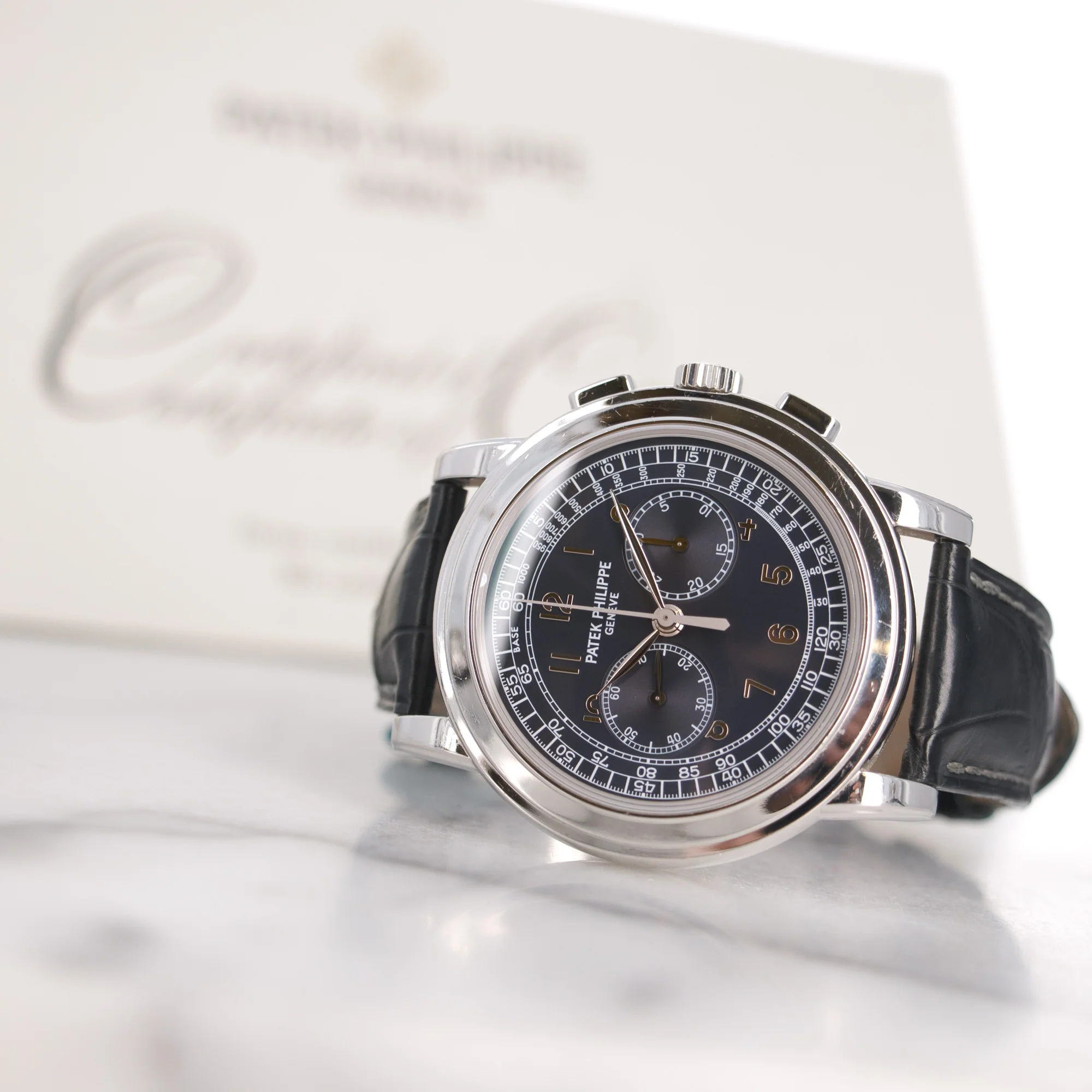 Patek Philippe Platinum Chronograph Watch Ref. 5070 - Image 6