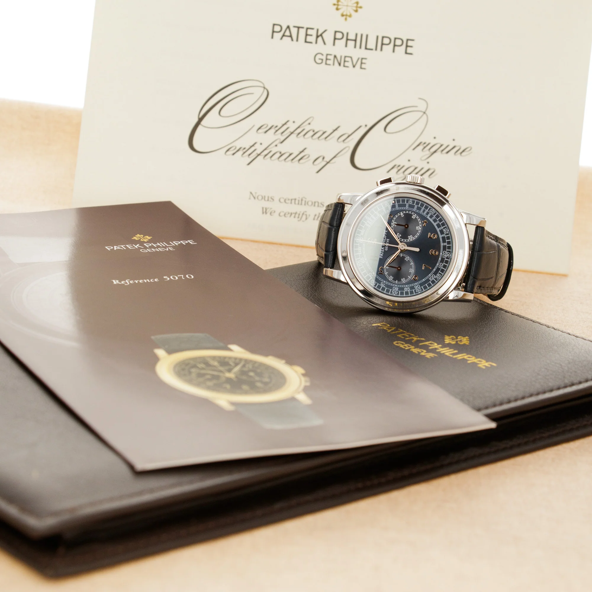 Patek Philippe Platinum Chronograph Watch Ref. 5070 - Image 9
