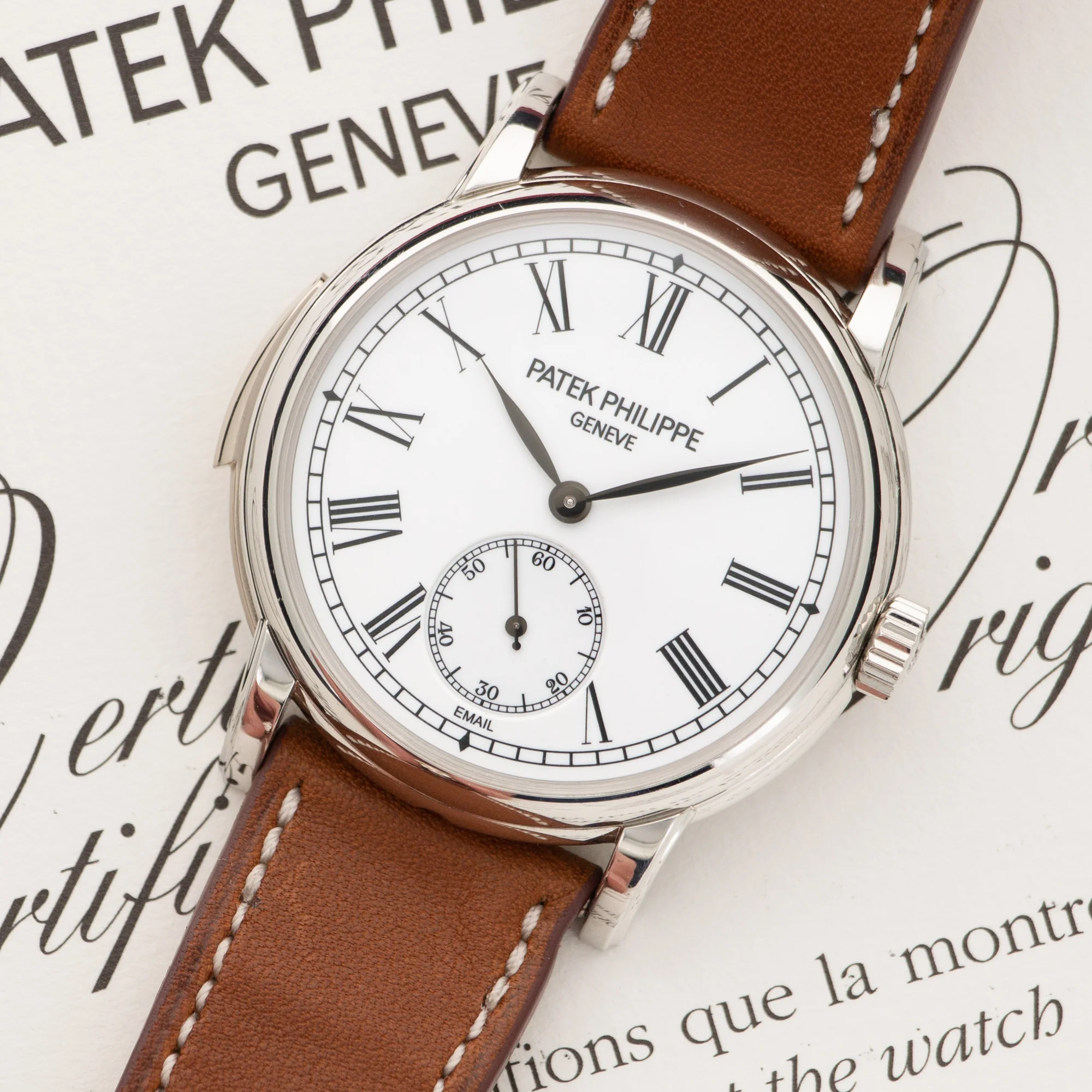 Patek Philippe Platinum Enamel Dial Minute Repeater Watch Ref. 5078 - Image 2