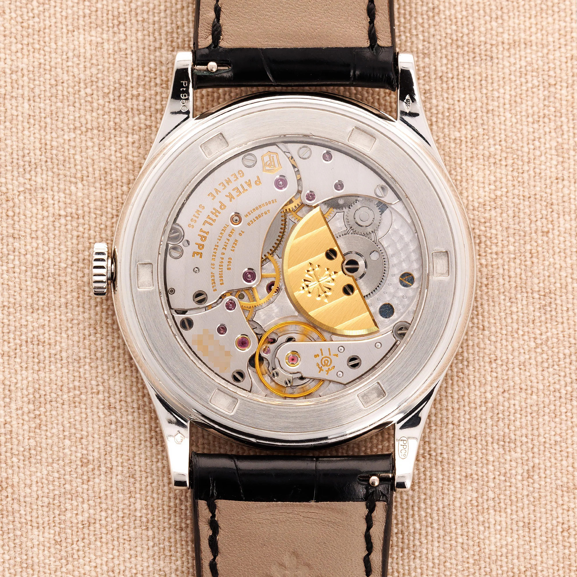 Patek Philippe Platinum Handcraft Watch Ref. 5077 with Enamel Iris and Night Fireflies - Image 3