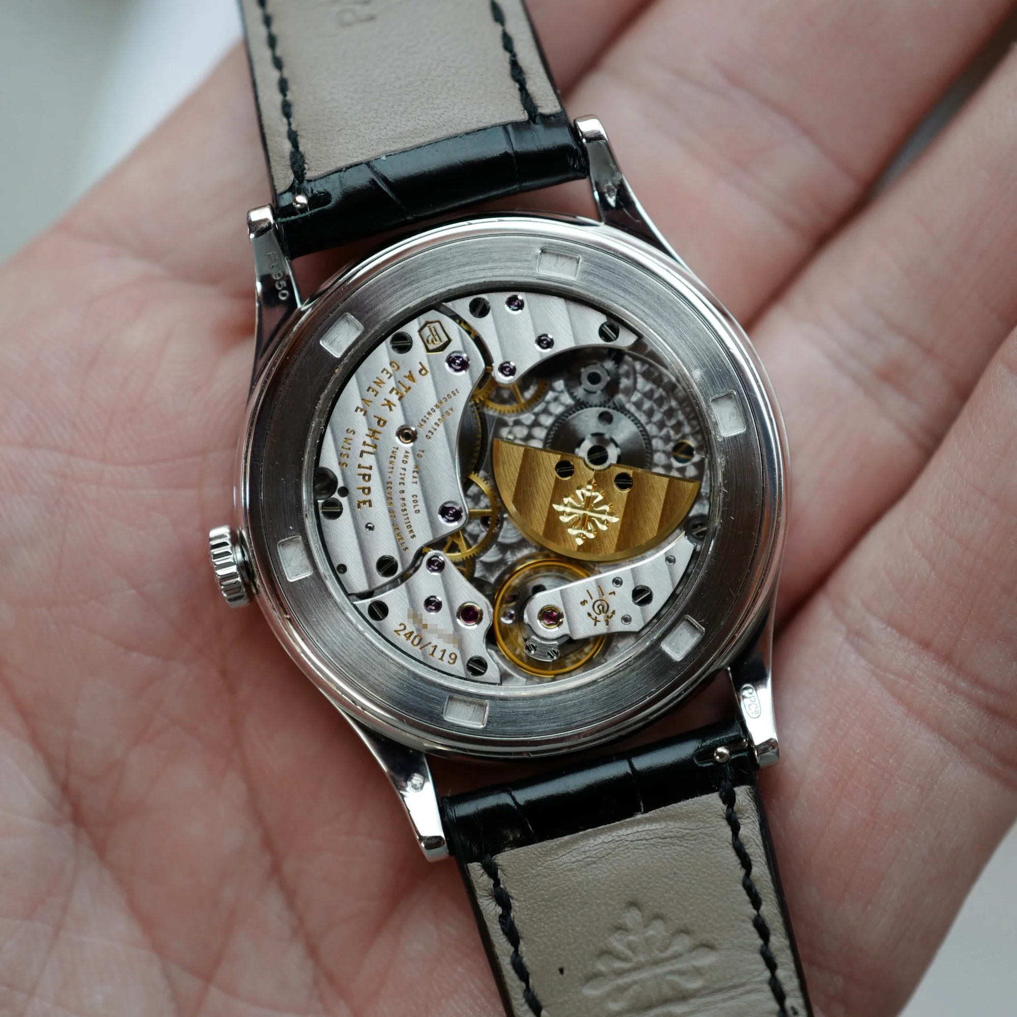 Patek Philippe Platinum Handcraft Watch Ref. 5077 with Enamel Iris and Night Fireflies - Image 5