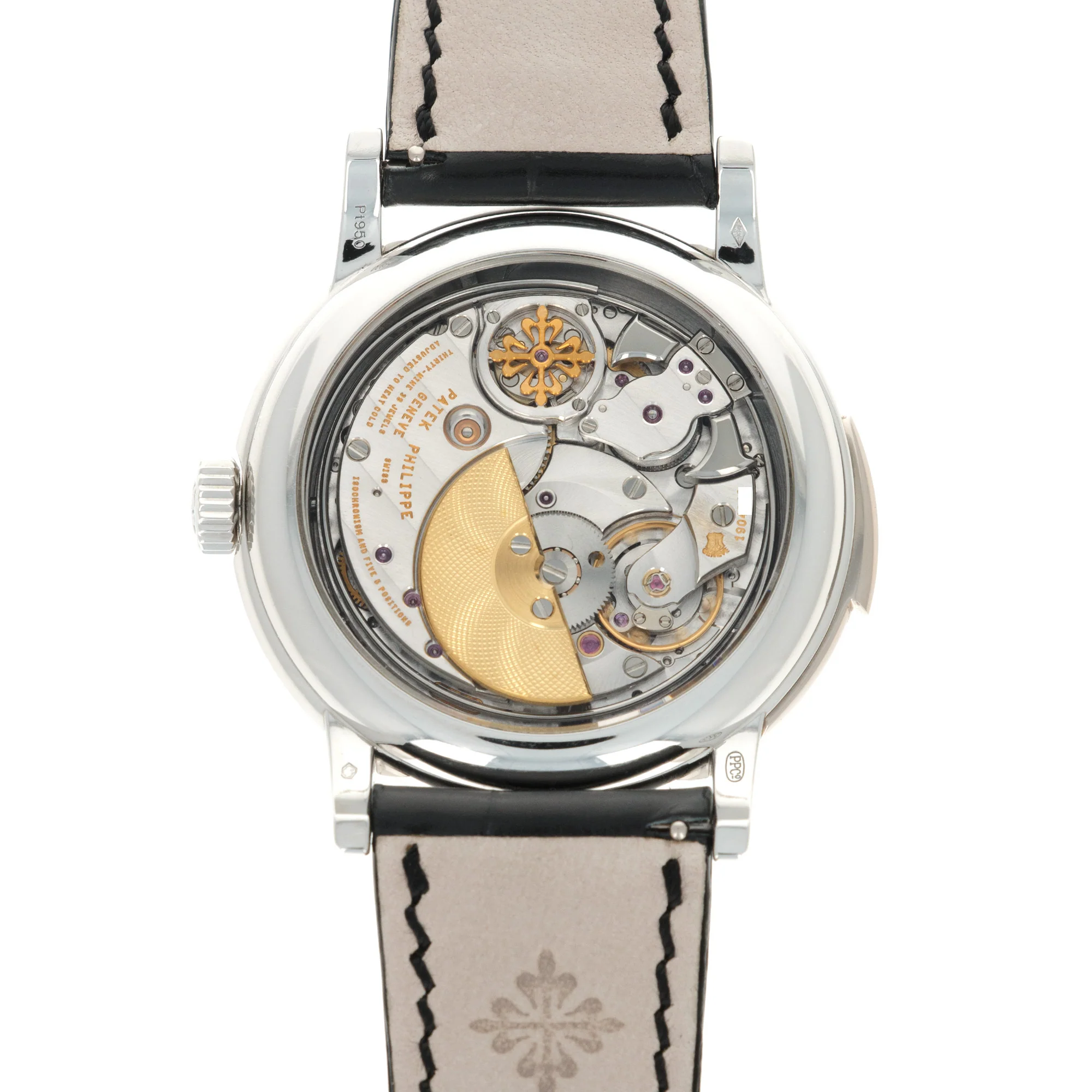 Patek Philippe Platinum Minute Repeater Black Dial Watch Ref. 5078 - Image 4