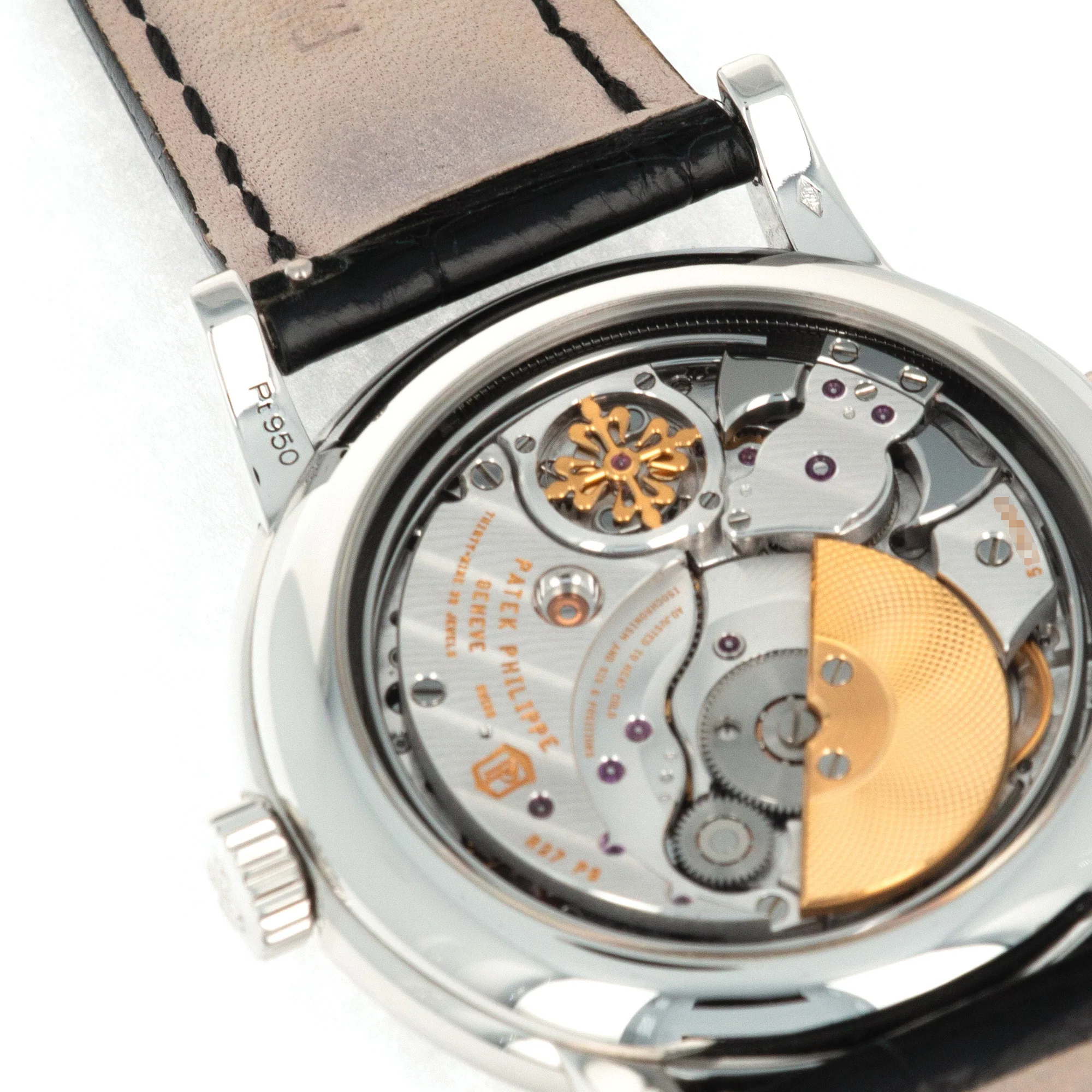 Patek Philippe Platinum Minute Repeater Black Dial Watch Ref. 5078 - Image 5