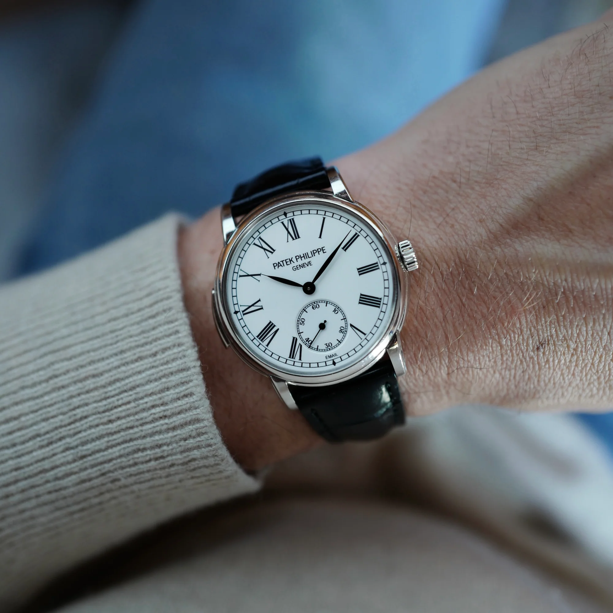 Patek Philippe Platinum Minute Repeater Enamel Watch Ref. 5078 Box and Papers (New Arrival) - Image 2