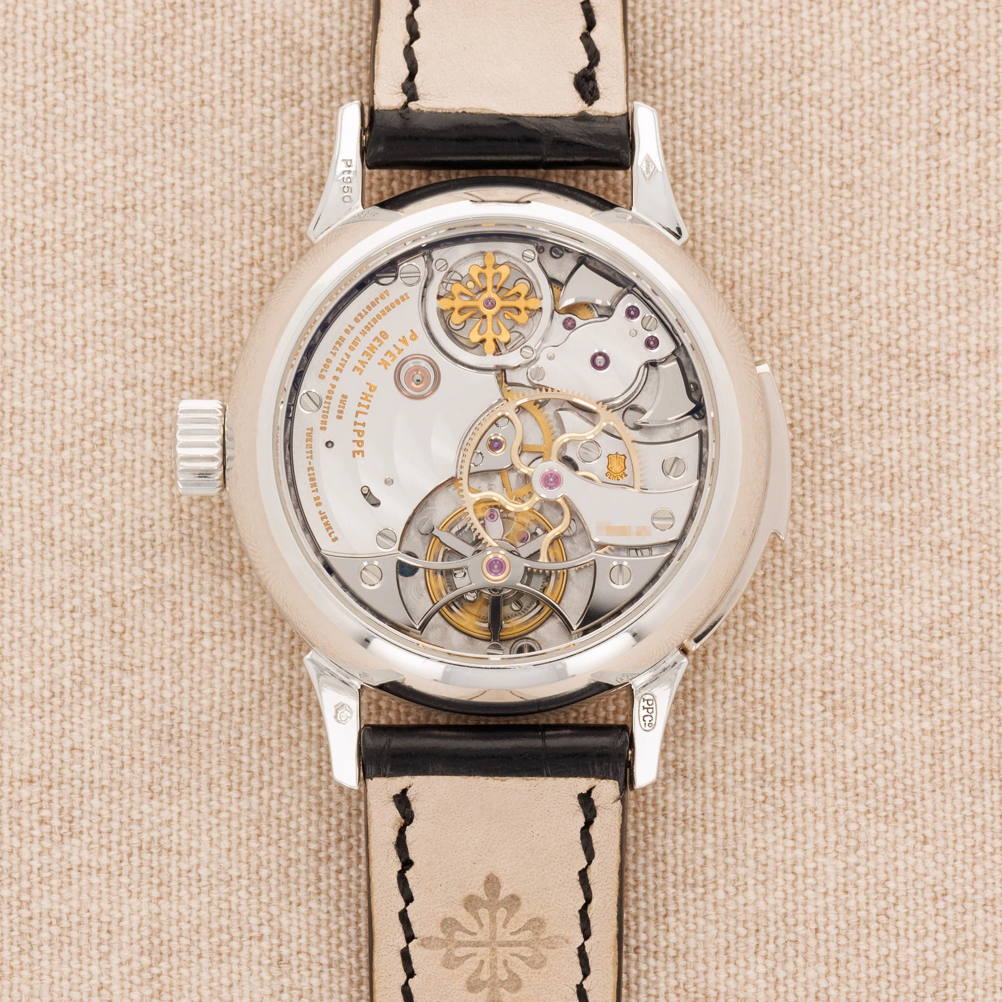 Patek Philippe Platinum Minute Repeating Tourbillon Watch Ref. 3939 - Image 3