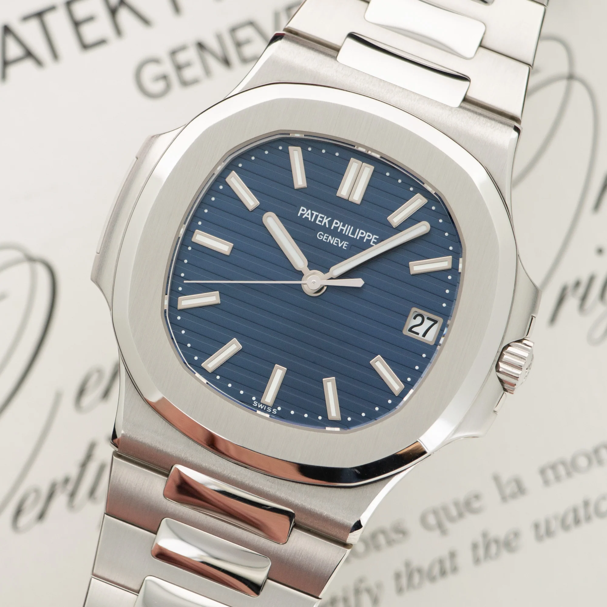 Patek Philippe Platinum Nautilus Watch Ref. 5711 - Image 2