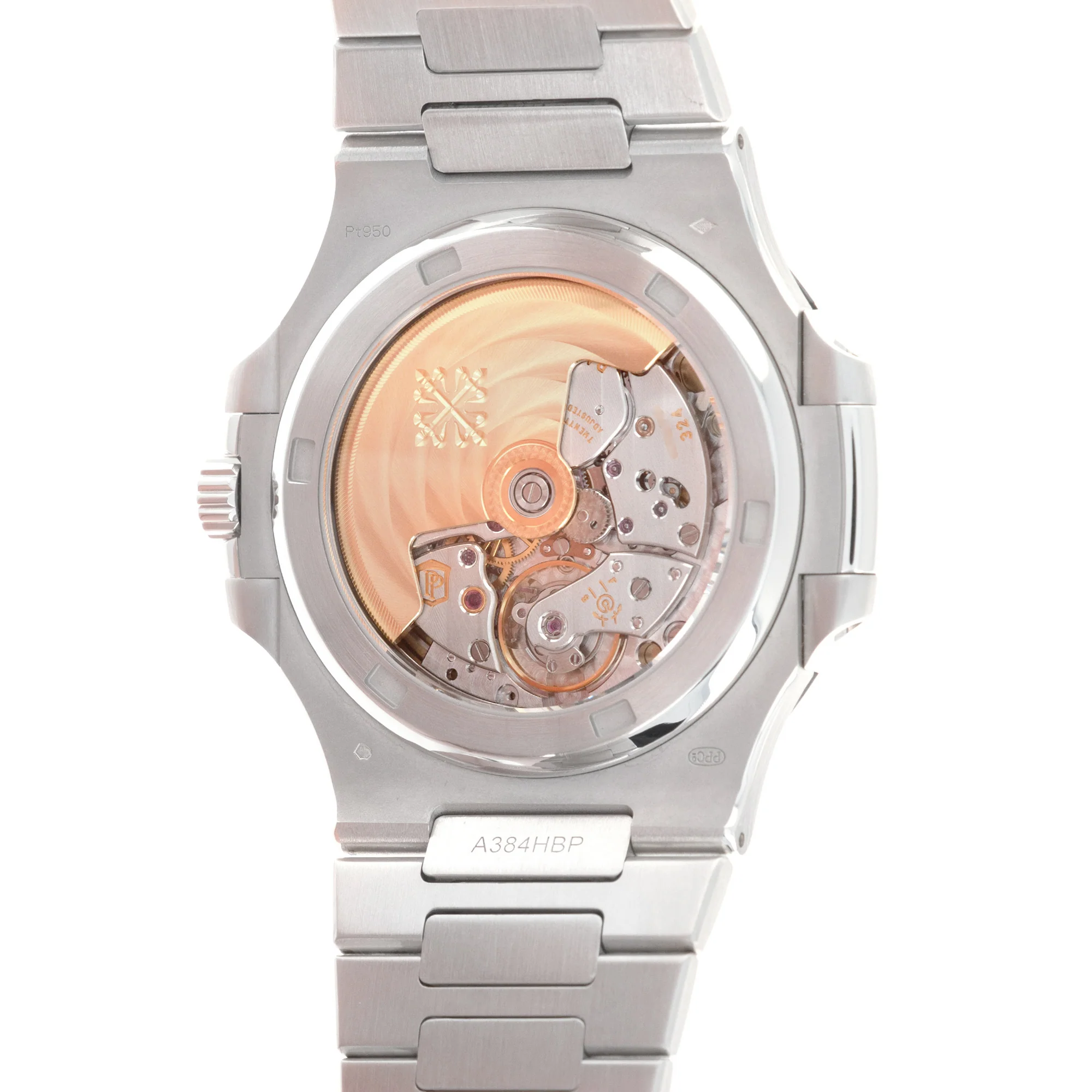 Patek Philippe Platinum Nautilus with Baguette Ruby Bezel Ref. 5711 - Image 4