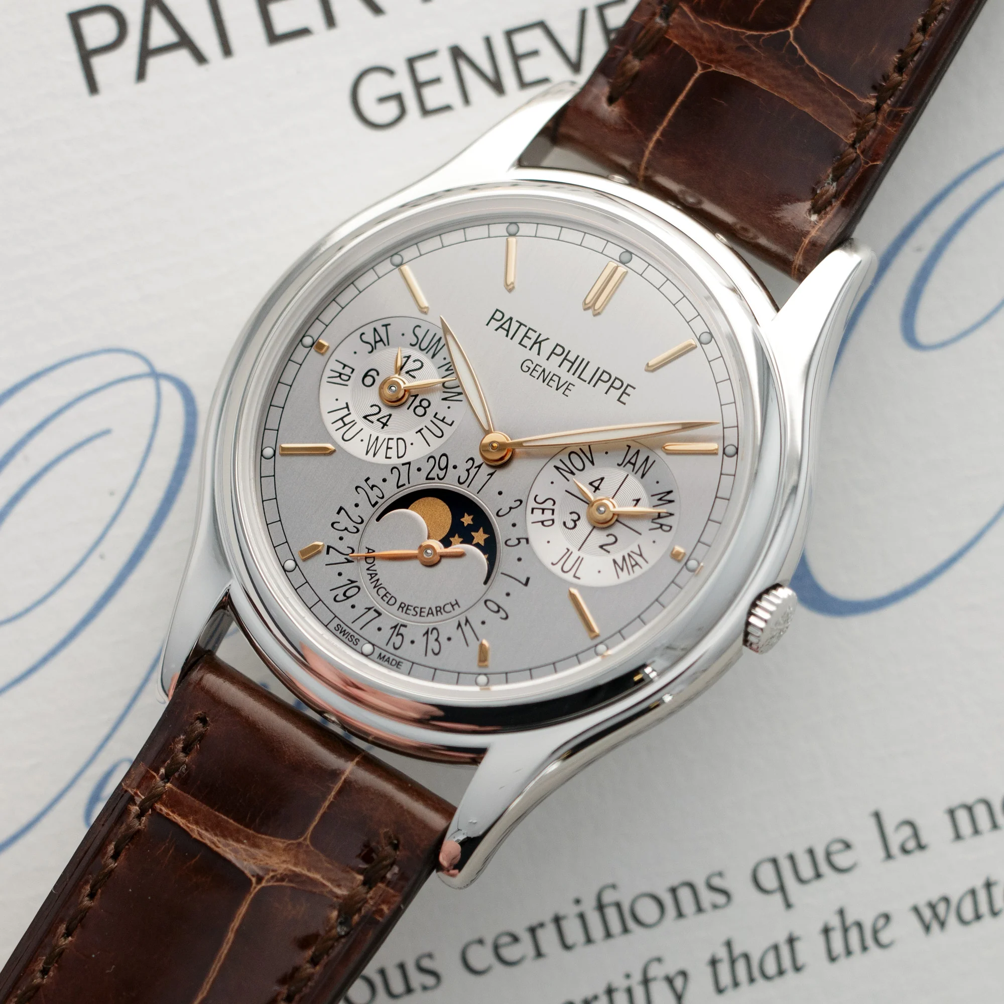 Patek Philippe Platinum Perpetual Calendar Advanced Research Watch Ref. 5550 - Image 2
