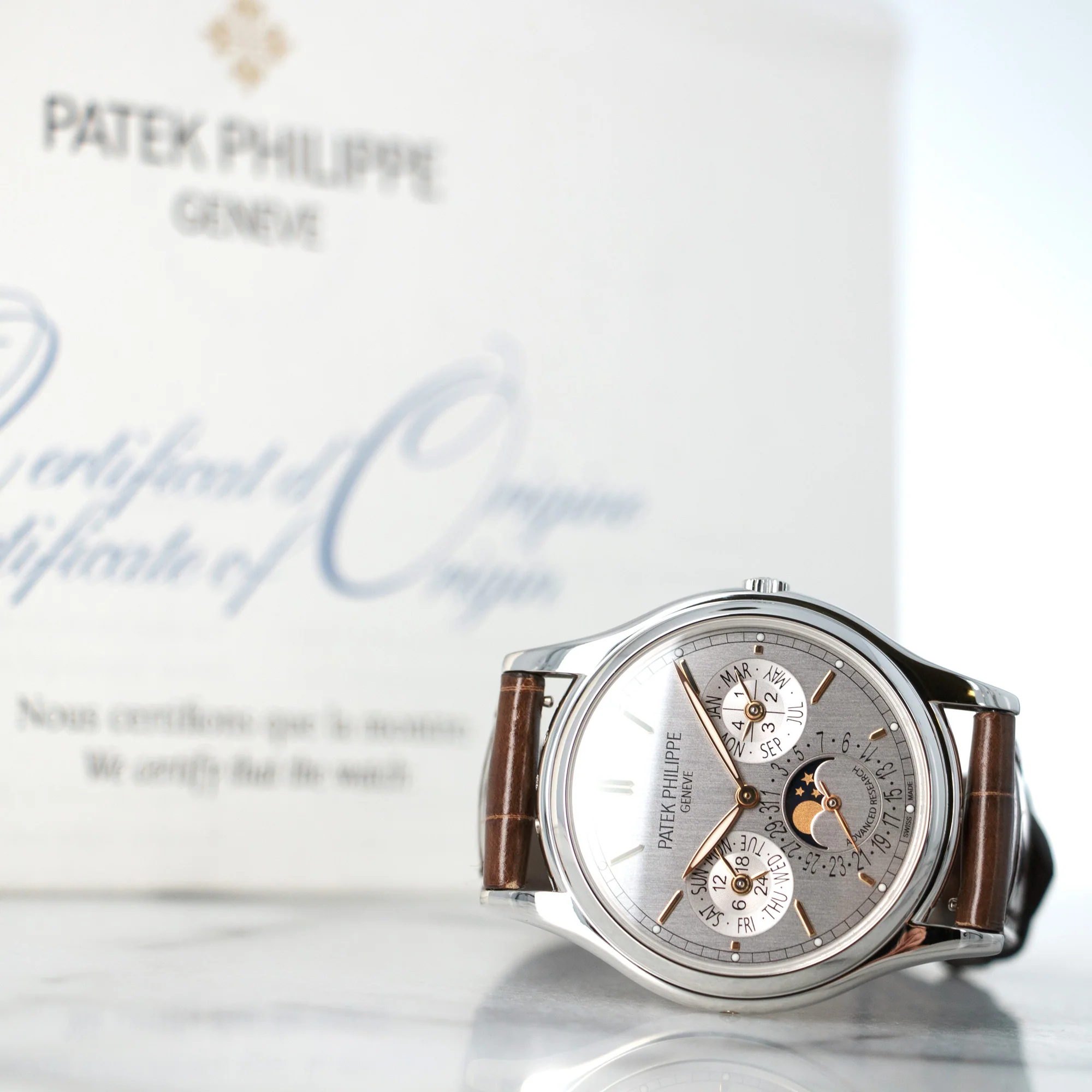 Patek Philippe Platinum Perpetual Calendar Advanced Research Watch Ref. 5550 - Image 5
