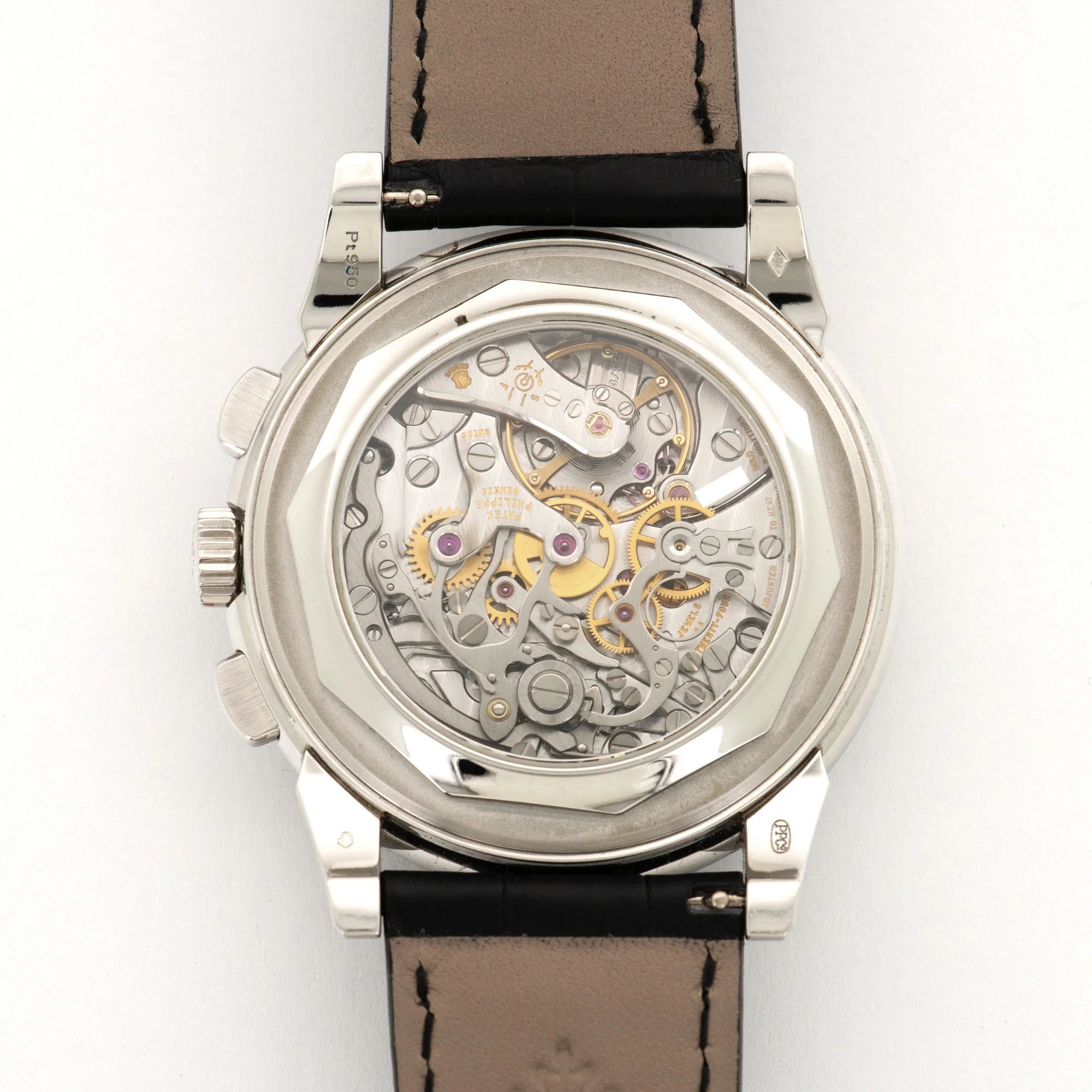 Patek Philippe Platinum Perpetual Calendar Chrono Baguette Diamond Watch Ref. 5971 - Image 4
