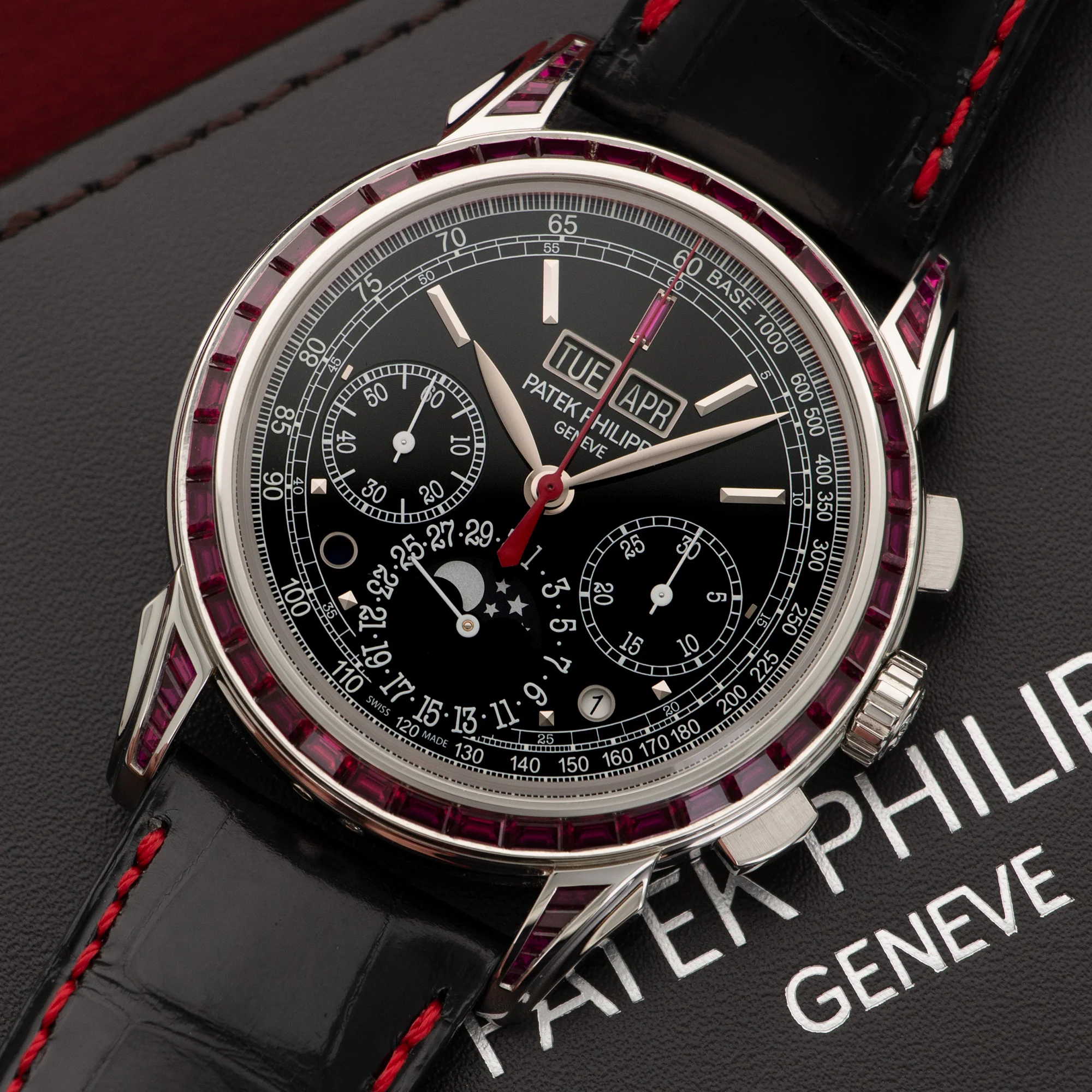 Patek Philippe Platinum Perpetual Calendar Chrono Ruby Watch Ref. 5271 - Image 2