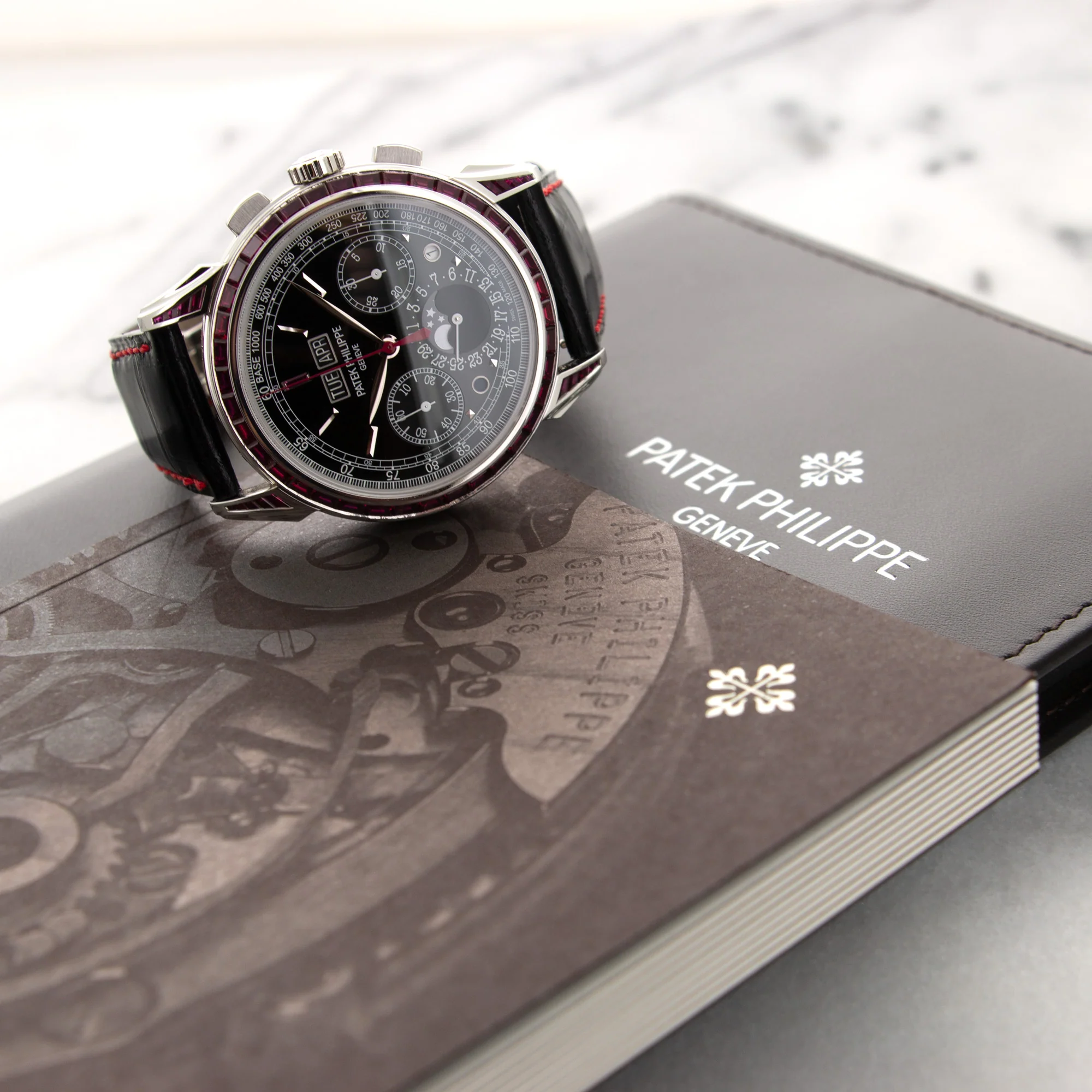 Patek Philippe Platinum Perpetual Calendar Chrono Ruby Watch Ref. 5271 - Image 6