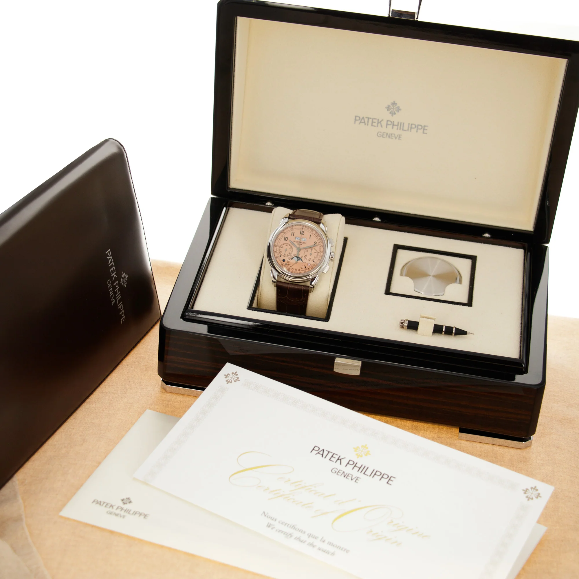 Patek Philippe Platinum Perpetual Calendar Chrono Watch Ref. 5270 - Image 8