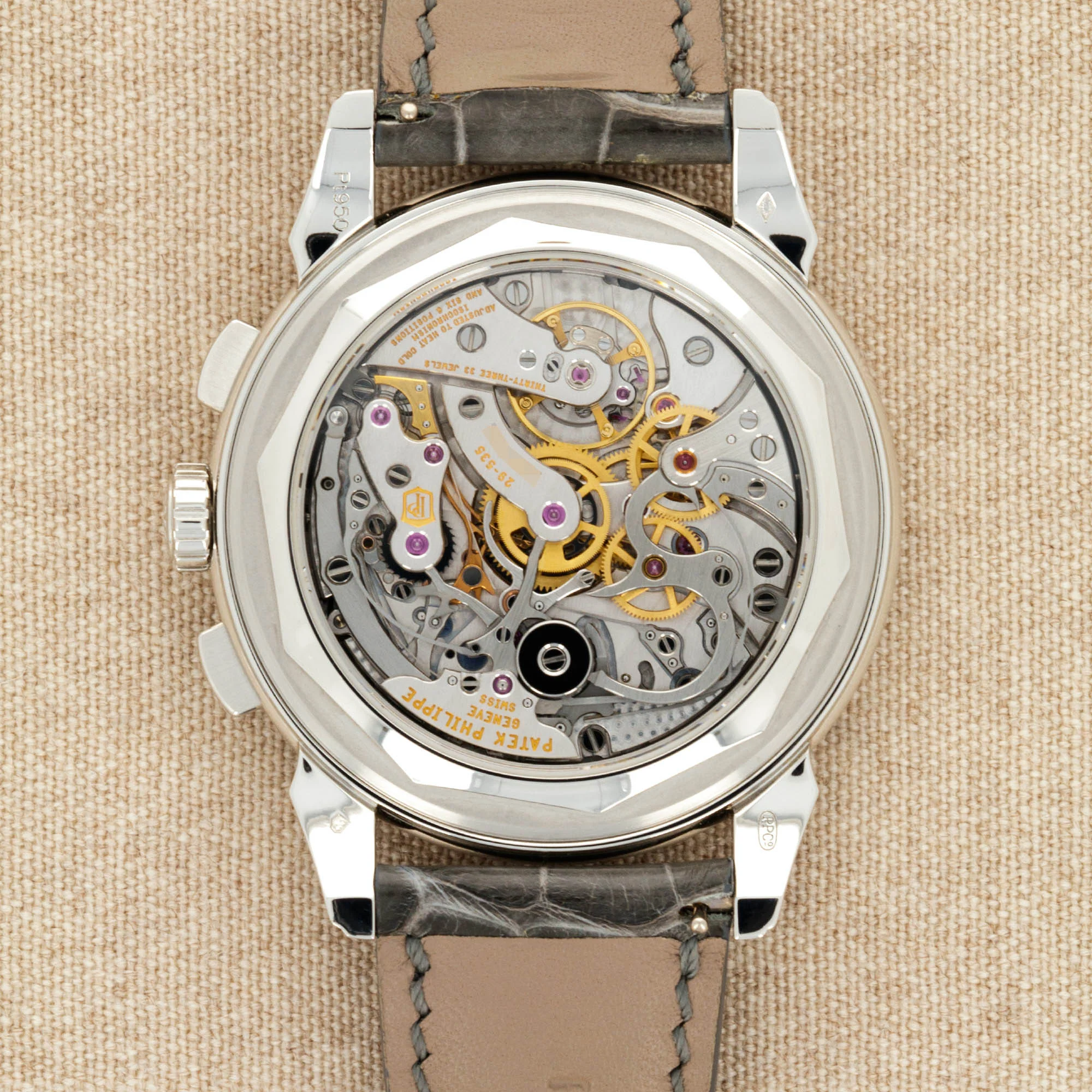 Patek Philippe Platinum Perpetual Calendar Chronograph Diamond Watch Ref. 5271 - Image 5