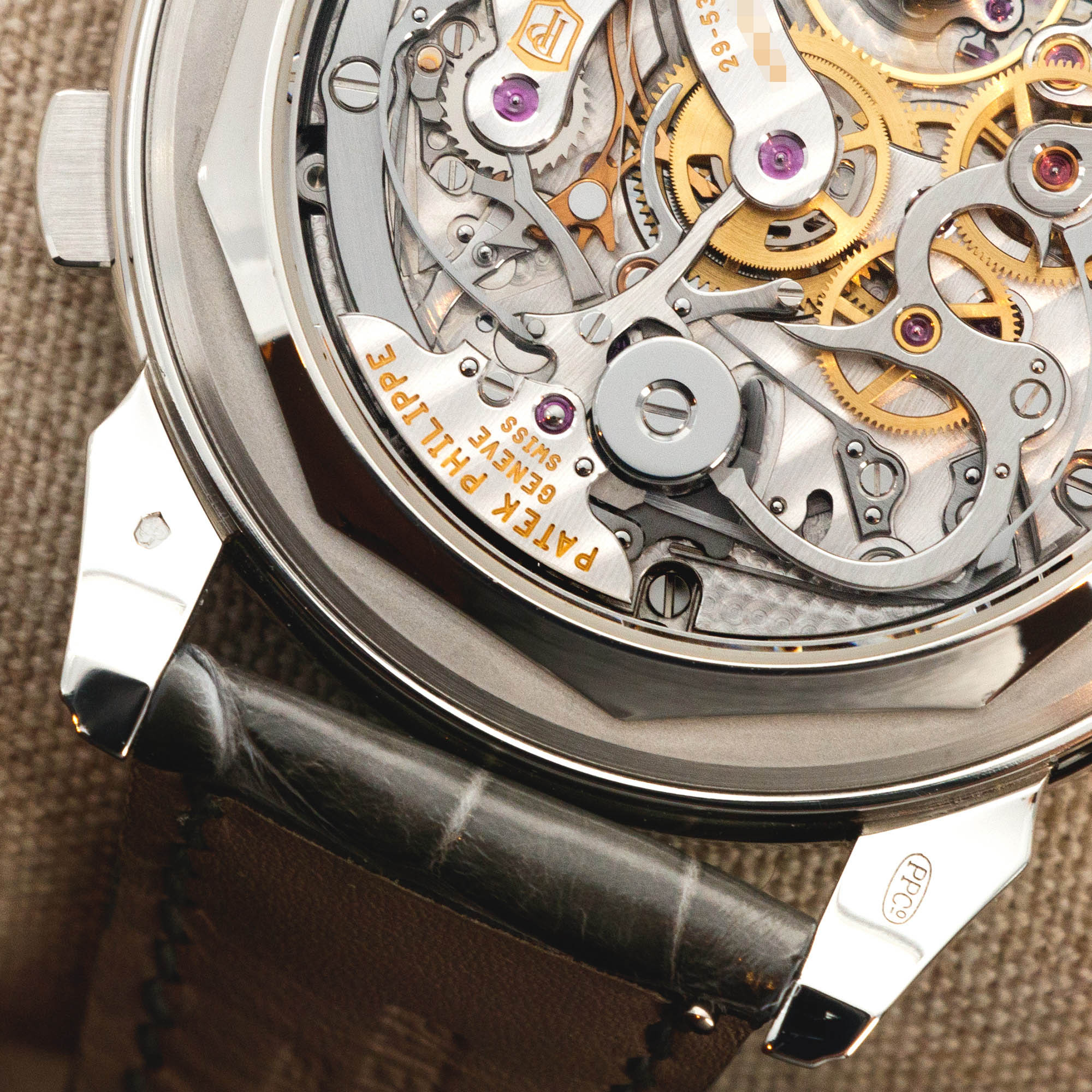 Patek Philippe Platinum Perpetual Calendar Chronograph Diamond Watch Ref. 5271 - Image 6