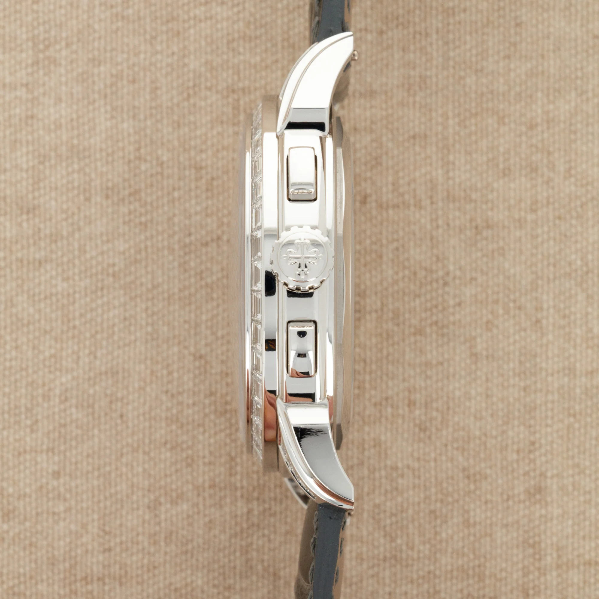 Patek Philippe Platinum Perpetual Calendar Chronograph Diamond Watch Ref. 5271 - Image 7