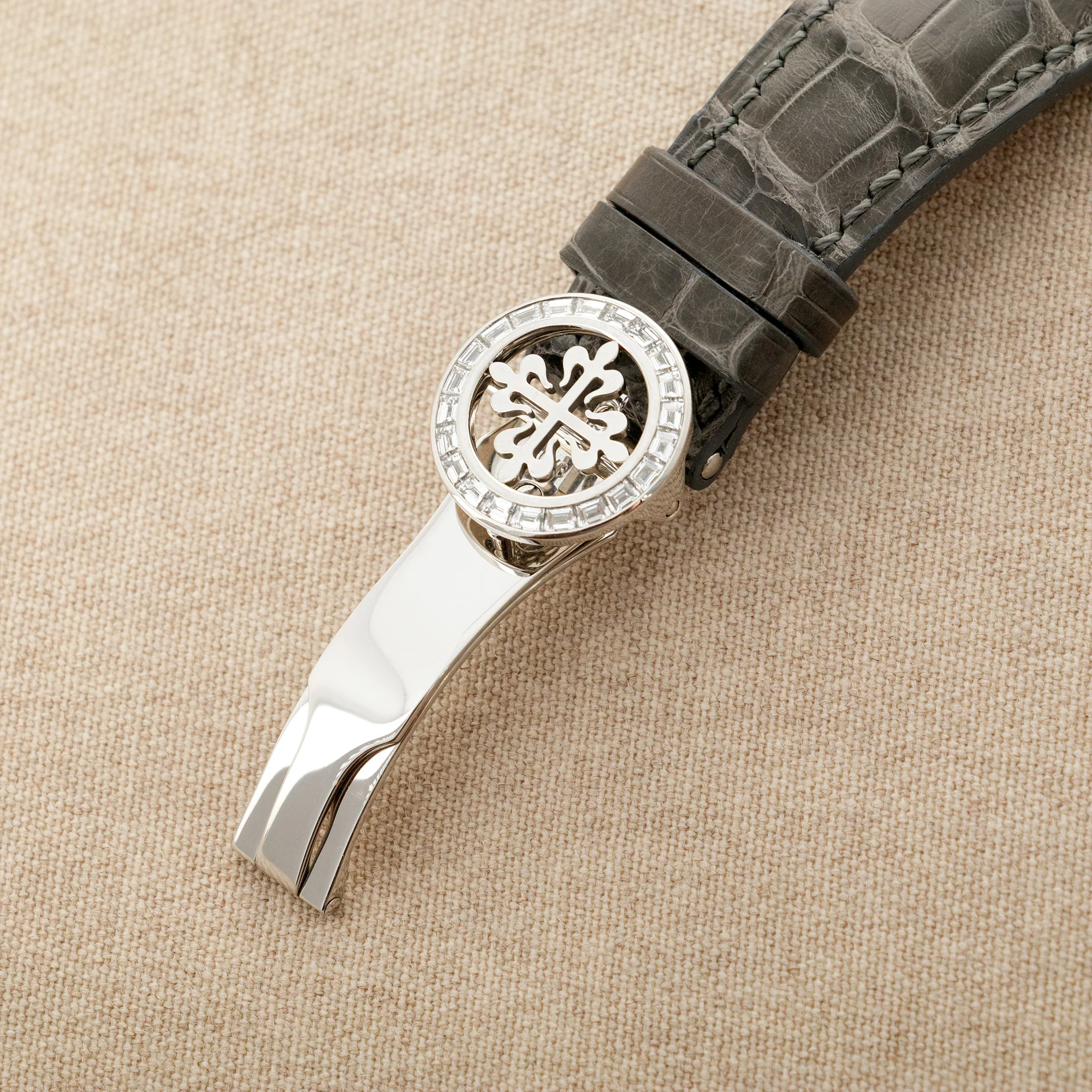 Patek Philippe Platinum Perpetual Calendar Chronograph Diamond Watch Ref. 5271 - Image 8