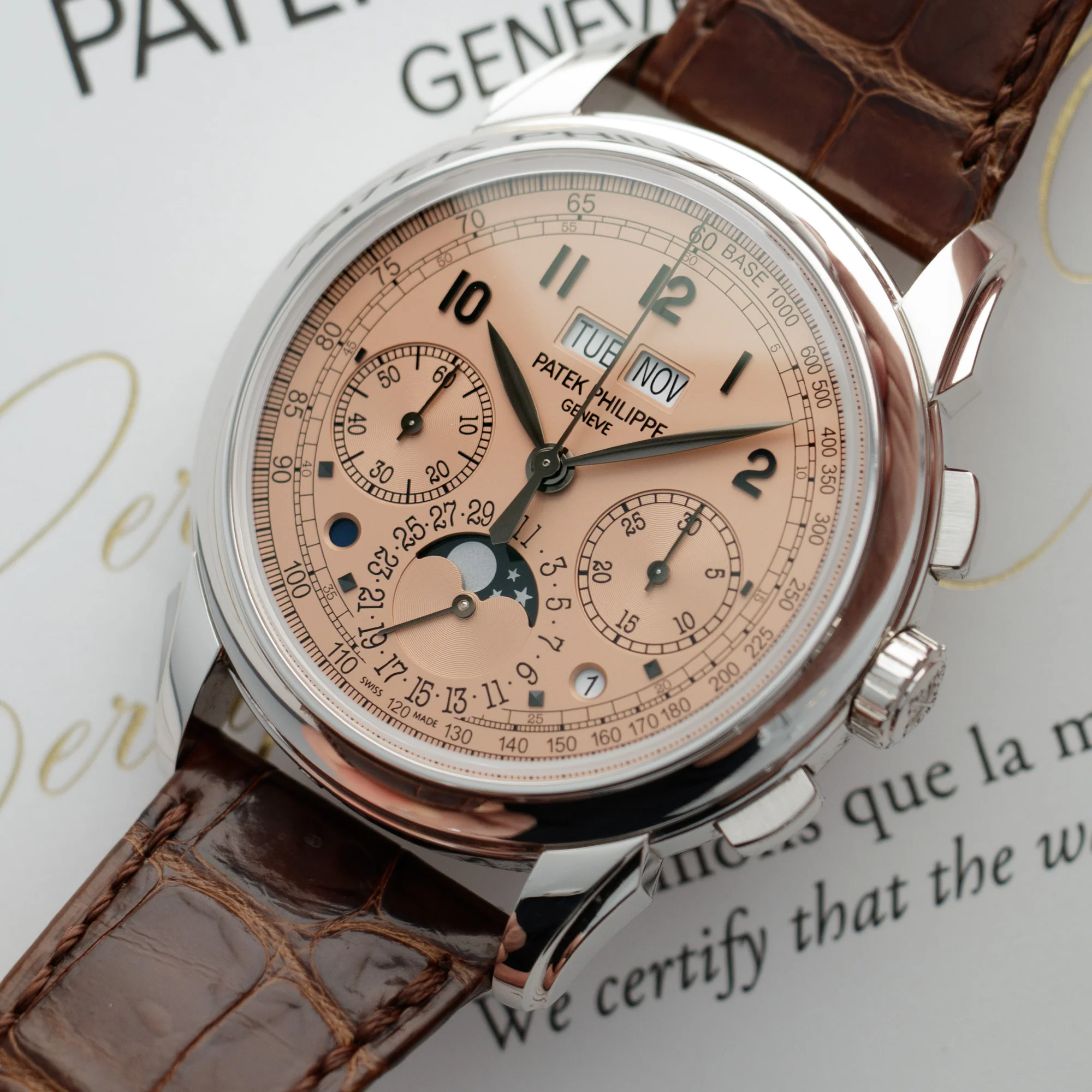 Patek Philippe Platinum Perpetual Calendar Chronograph, Ref. 5270P - Image 2
