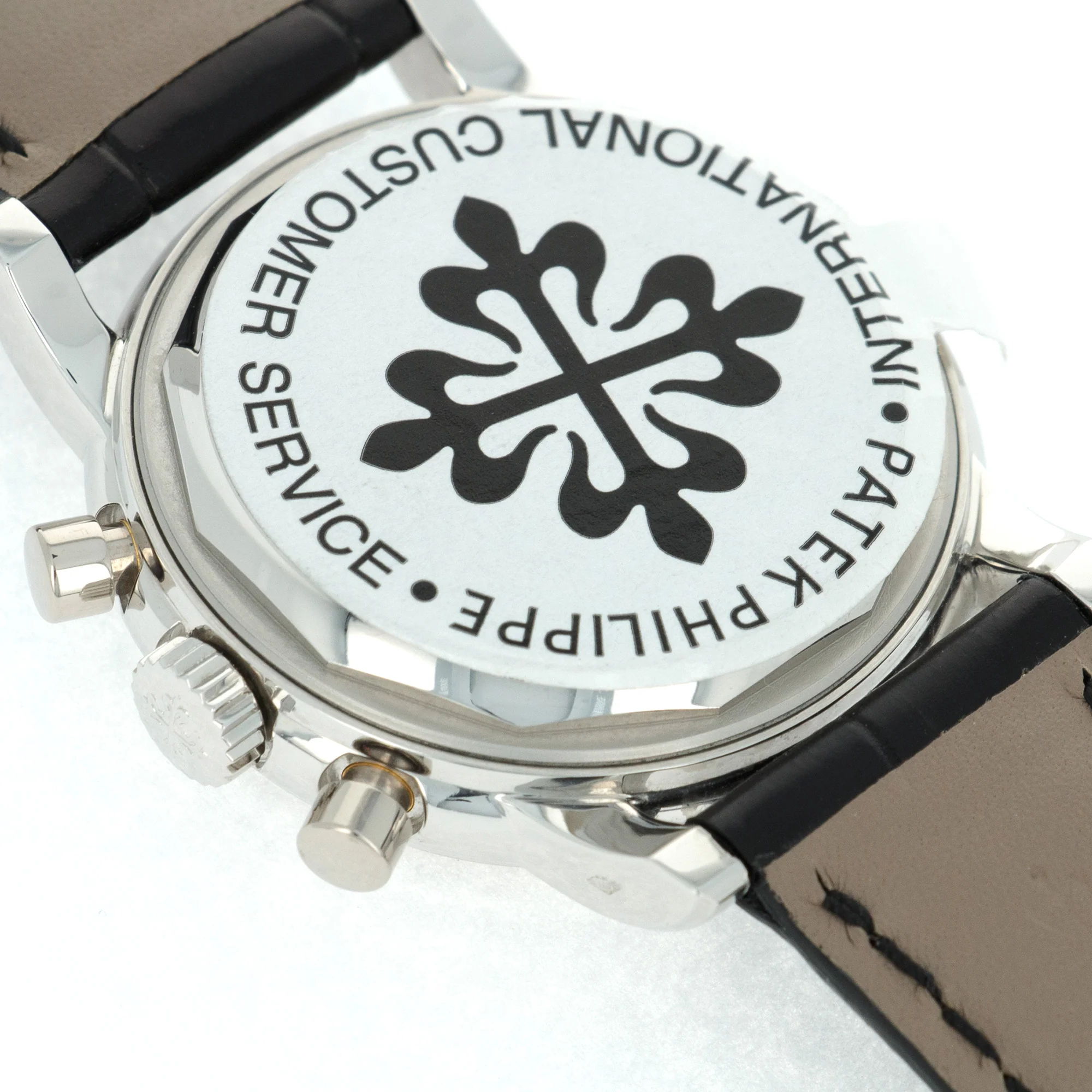 Patek Philippe Platinum Perpetual Calendar Chronograph Watch Ref. 3970 - Image 5