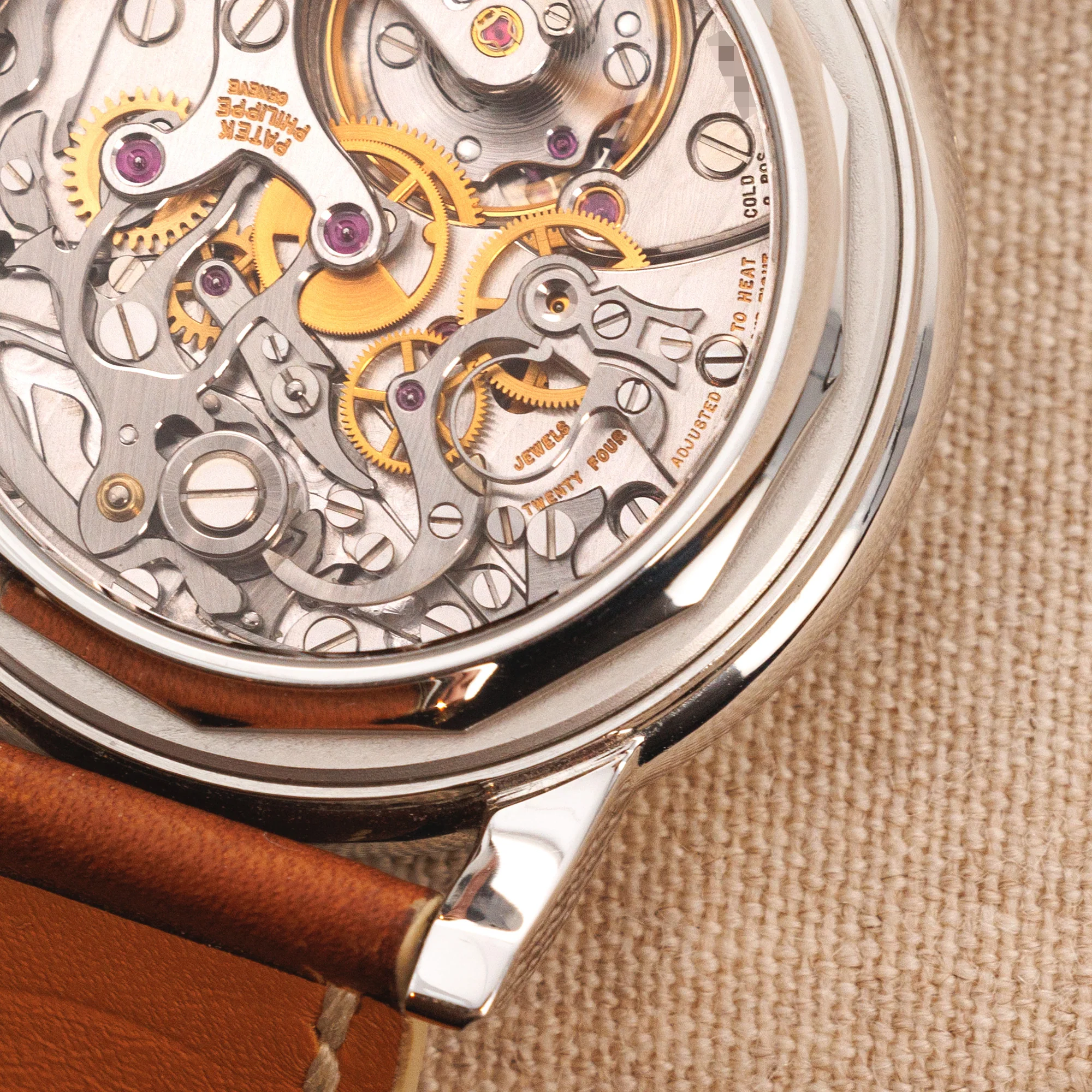 Patek Philippe Platinum Perpetual Calendar Chronograph Watch Ref. 3970 - Image 7
