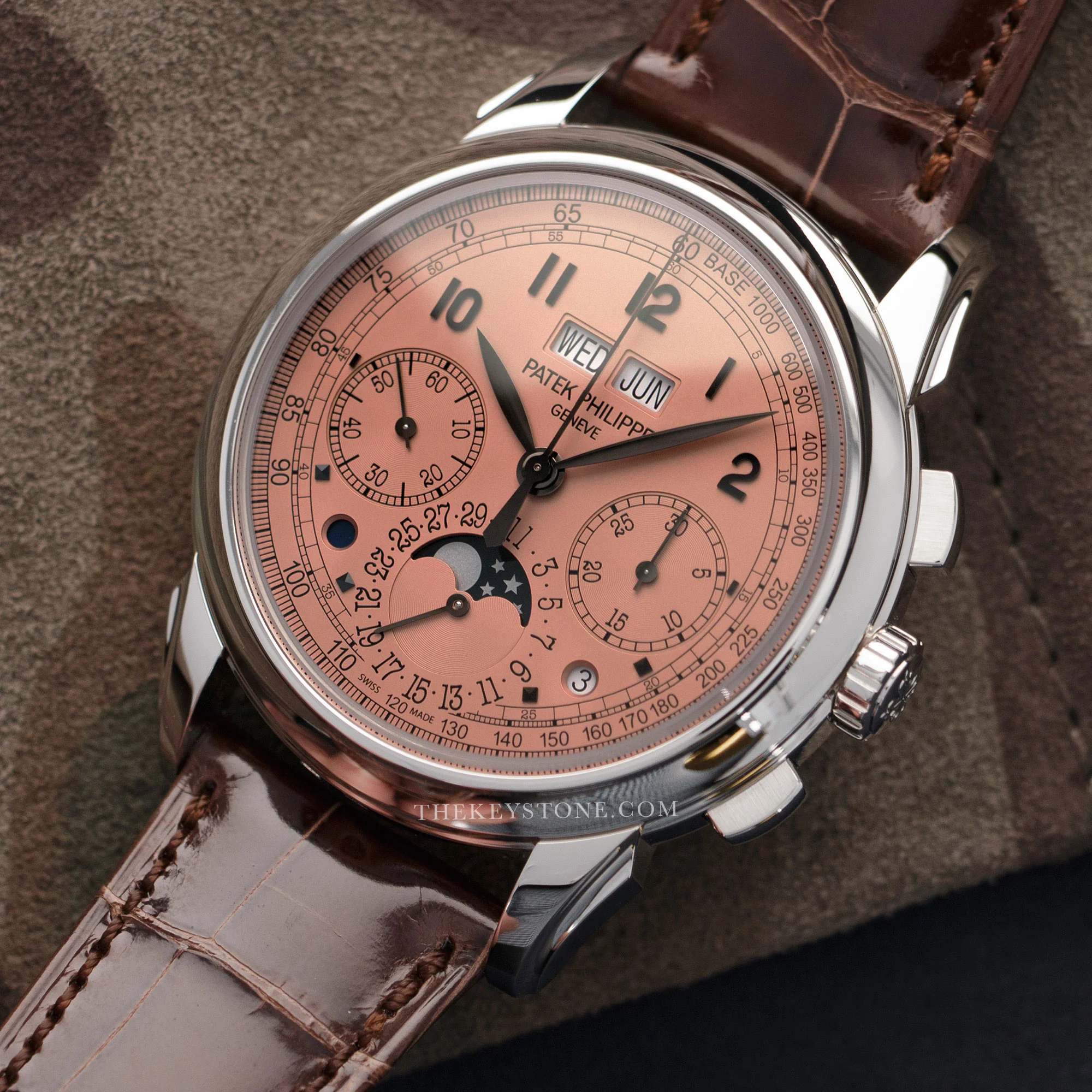 Patek Philippe Platinum Perpetual Calendar Chronograph Watch Ref. 5270 - Image 2