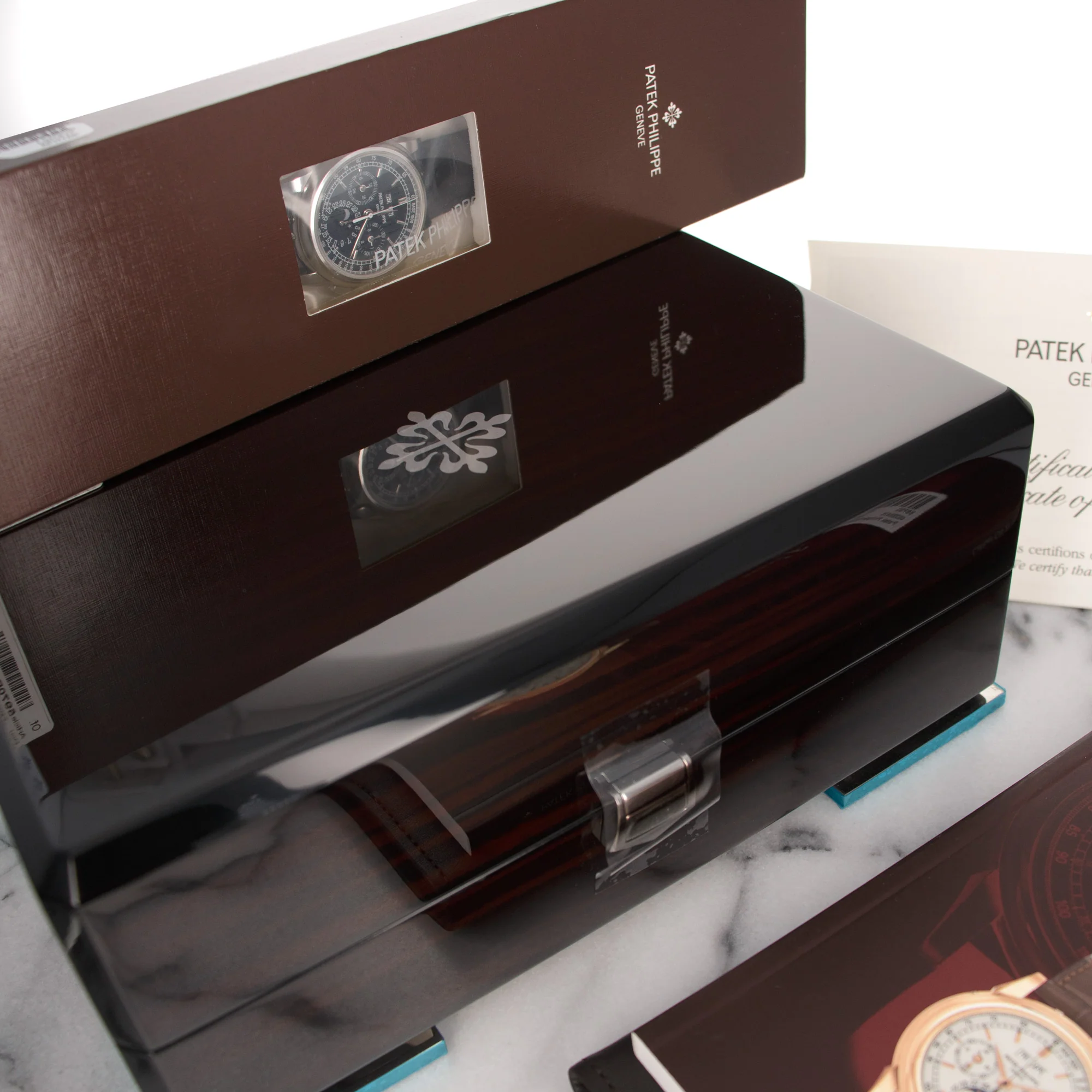 Patek Philippe Platinum Perpetual Calendar Chronograph Watch Ref. 5970 Unworn and in Original Seal - Image 4