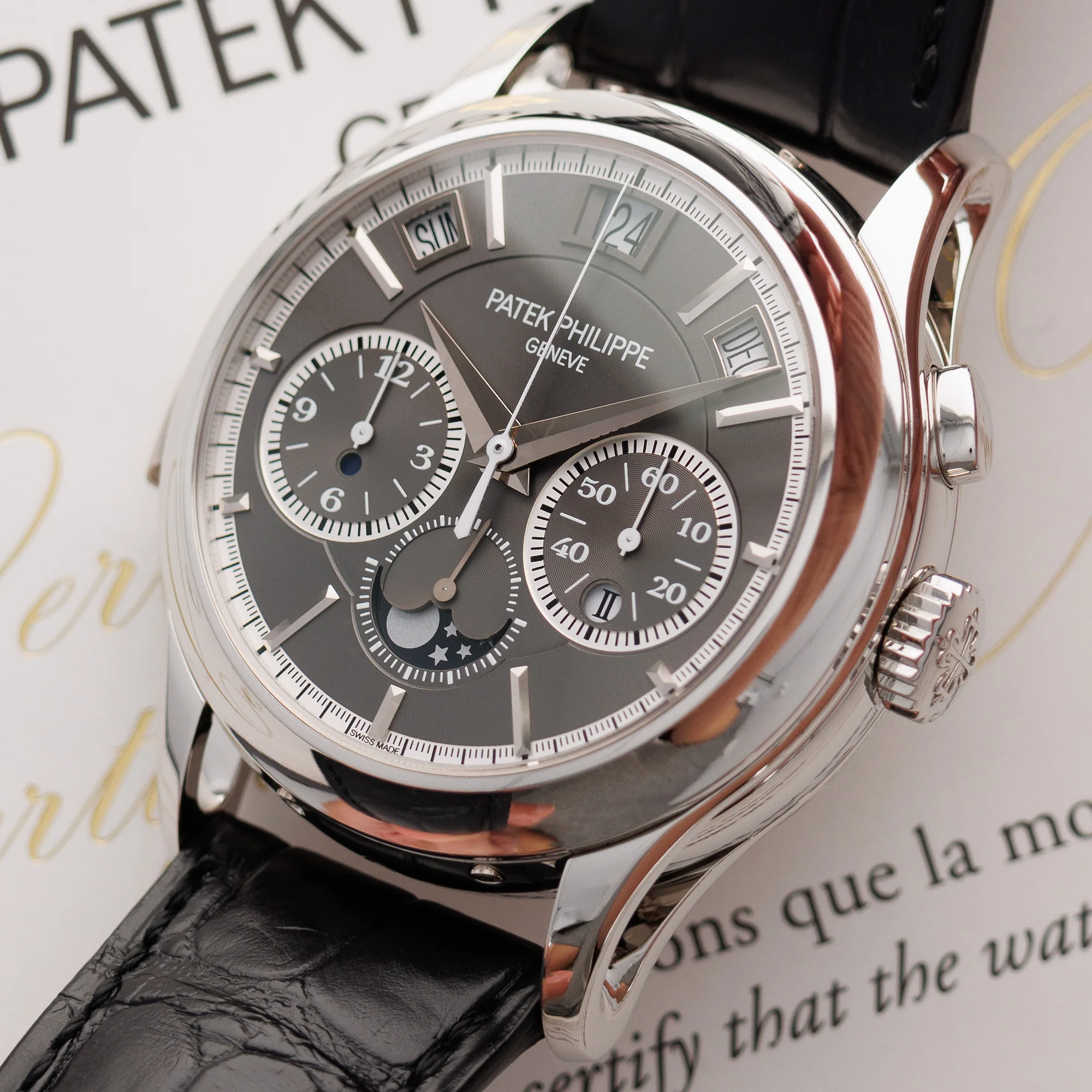 Patek Philippe Platinum Perpetual Calendar Minute Repeater Chronograph Ref. 5208 - Image 2