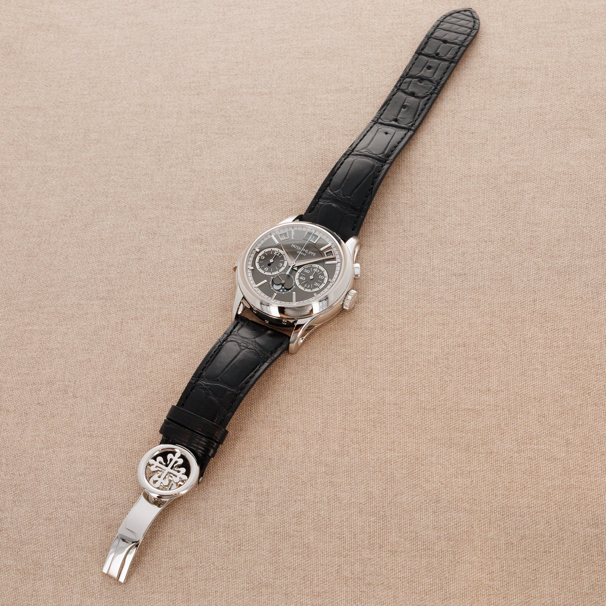 Patek Philippe Platinum Perpetual Calendar Minute Repeater Chronograph Ref. 5208 - Image 8