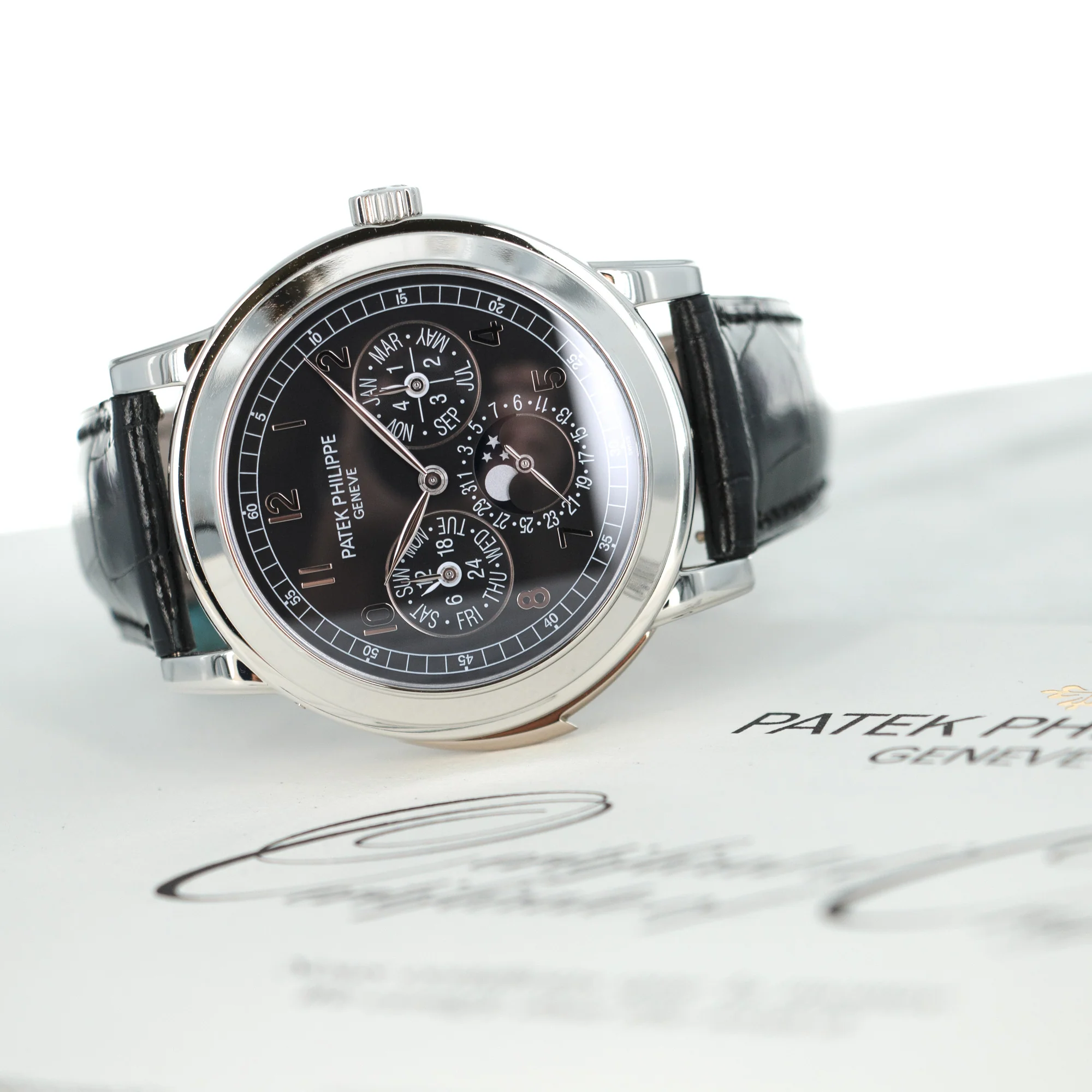 Patek Philippe Platinum Perpetual Calendar Minute Repeater Ref. 5074, Unworn Condition - Image 6