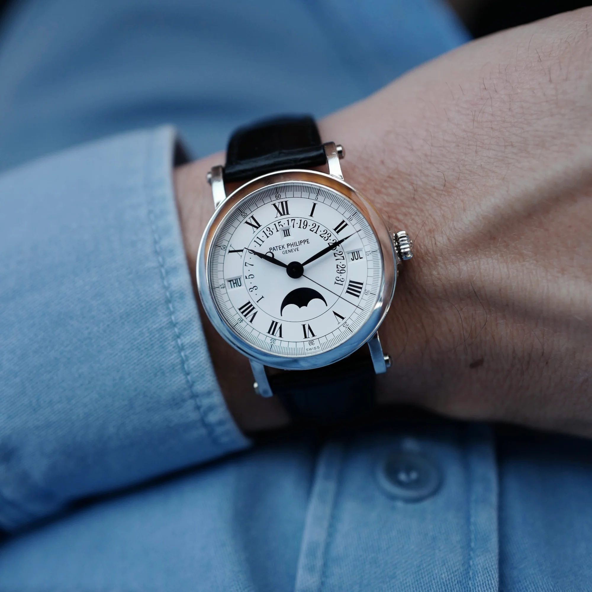Patek Philippe Platinum Perpetual Calendar Retrograde Ref. 5059P (New Arrival) - Image 2