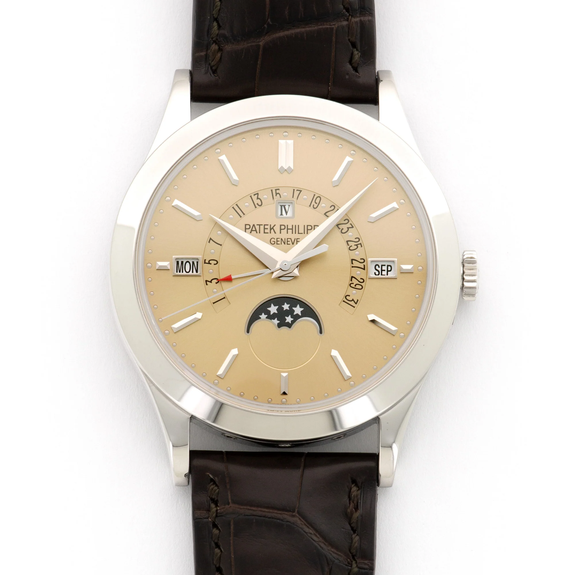 Patek Philippe Platinum Perpetual Calendar Retrograde Watch Ref. 5496