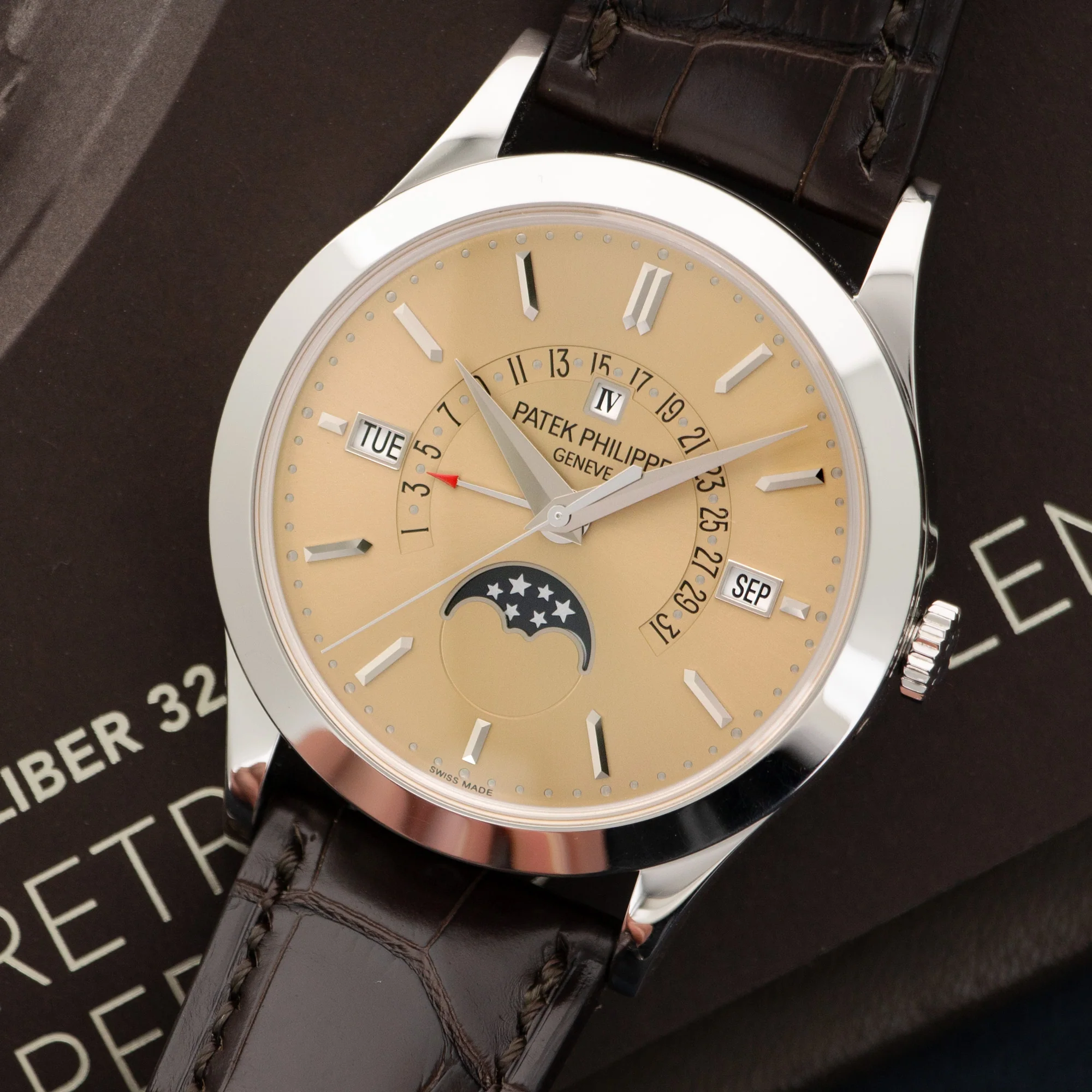 Patek Philippe Platinum Perpetual Calendar Retrograde Watch Ref. 5496 - Image 2