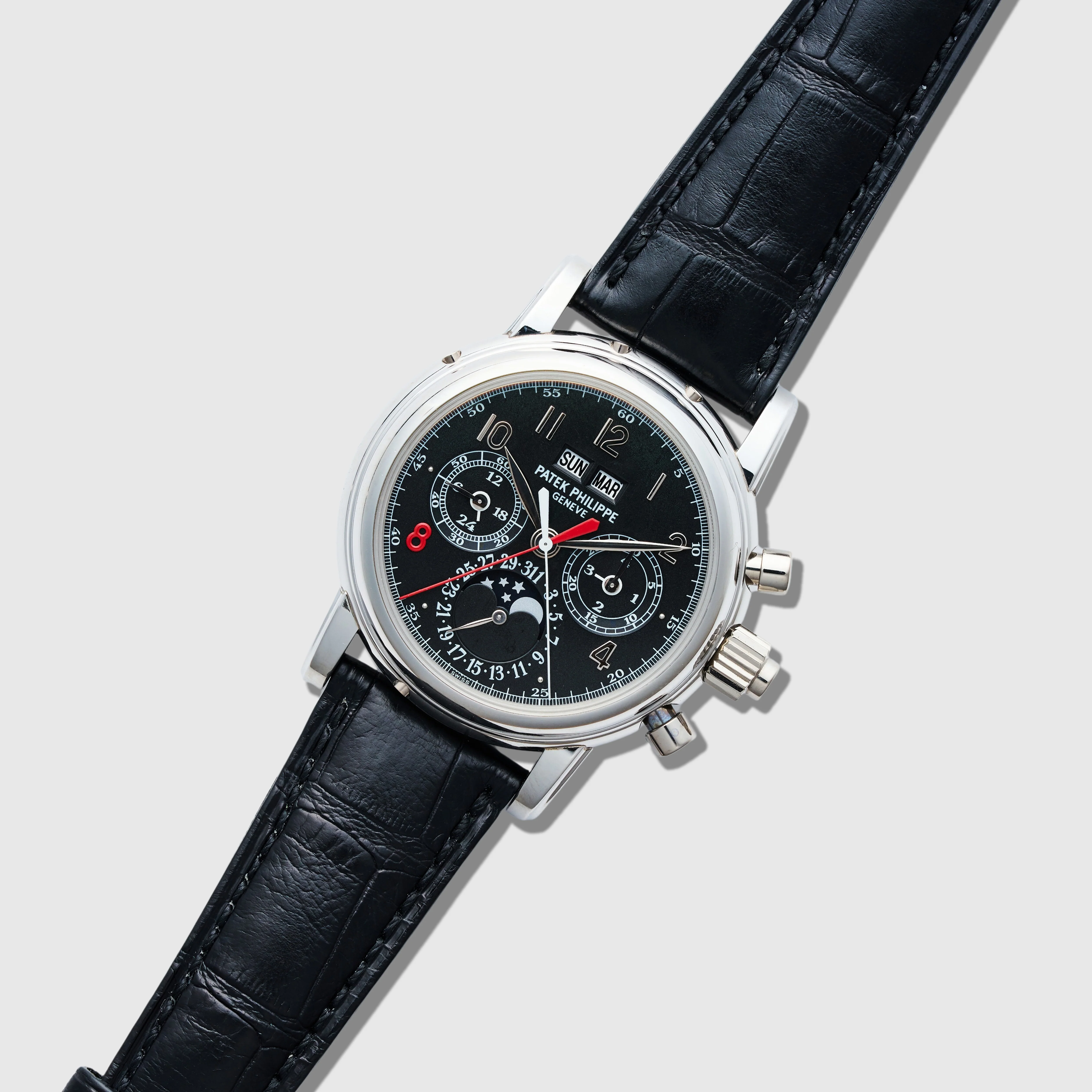 Patek Philippe Platinum Perpetual Calendar Split Seconds Chronograph Ref. 5004P-047 with Unique Lucky 8 Dial - Image 2