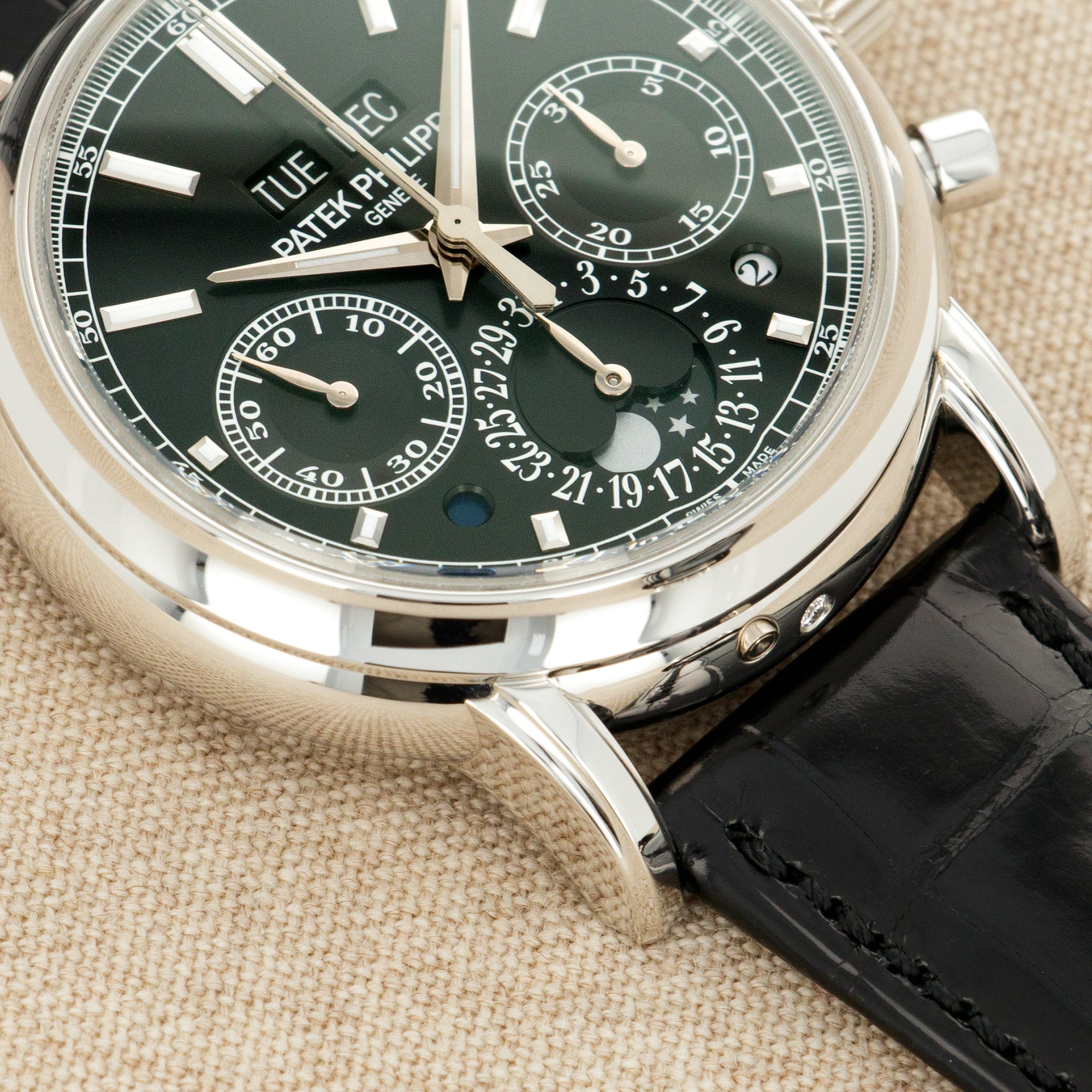 Patek Philippe Platinum Perpetual Calendar Split Seconds Chronograph Watch Ref. 5204P - Image 3