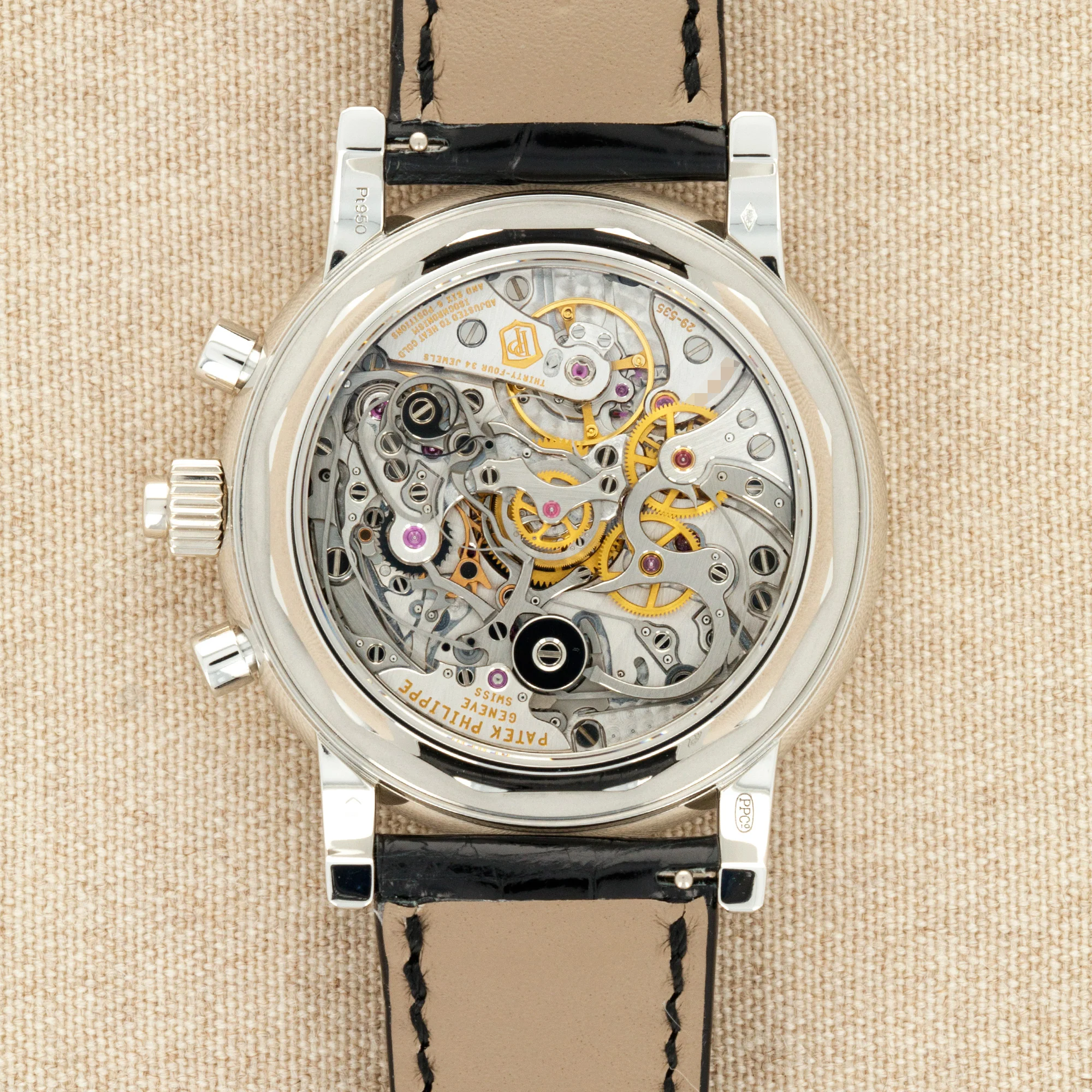Patek Philippe Platinum Perpetual Calendar Split Seconds Chronograph Watch Ref. 5204P - Image 5