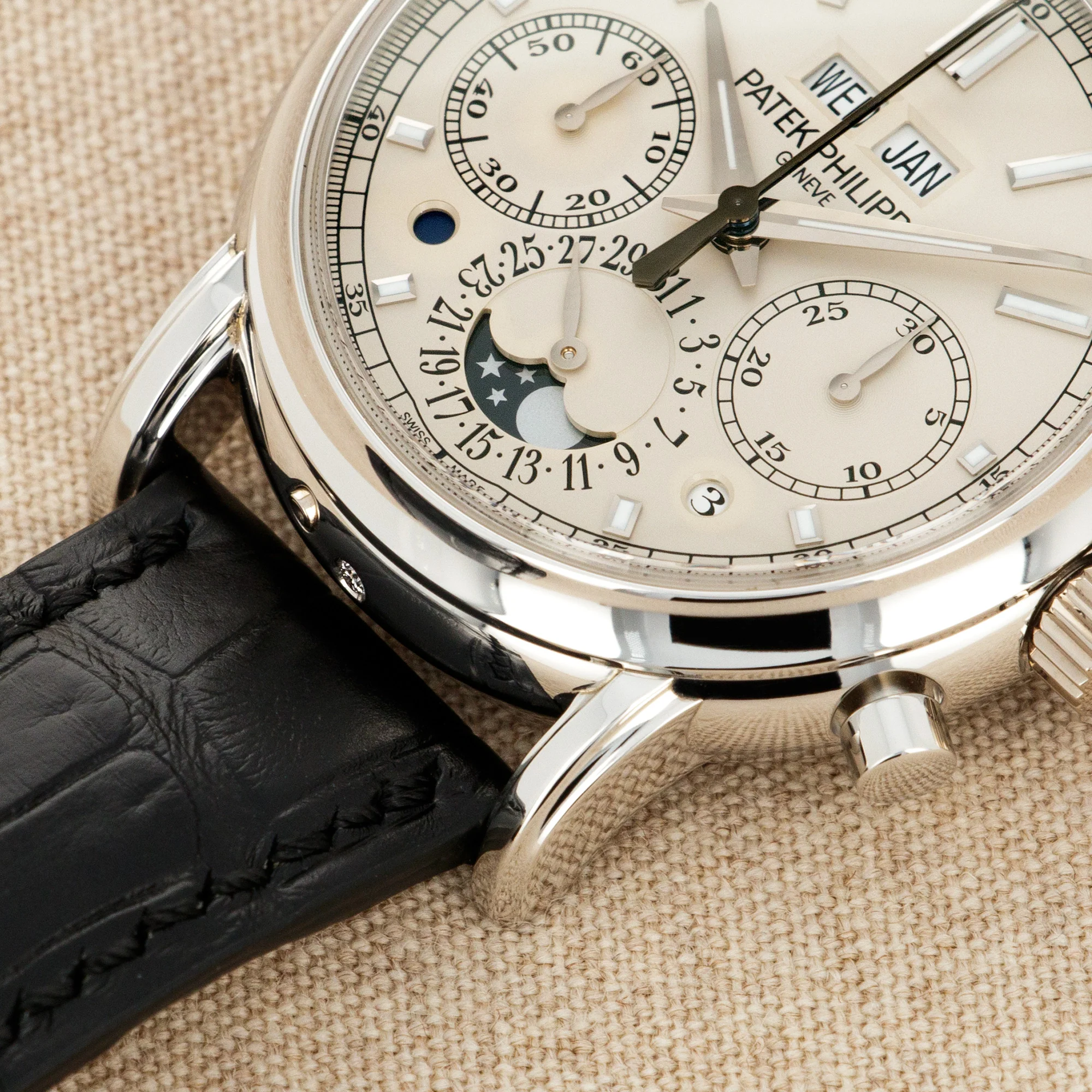 Patek Philippe Platinum Perpetual Split Seconds Chronograph Watch Ref. 5204 - Image 4