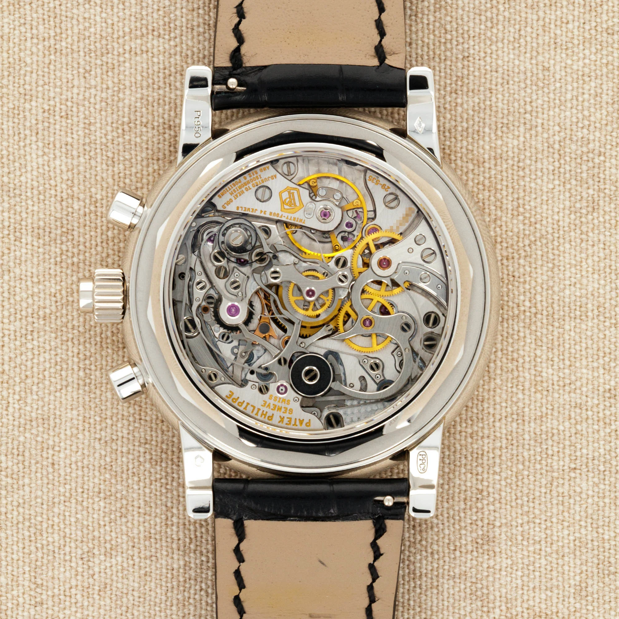 Patek Philippe Platinum Perpetual Split Seconds Chronograph Watch Ref. 5204 - Image 5