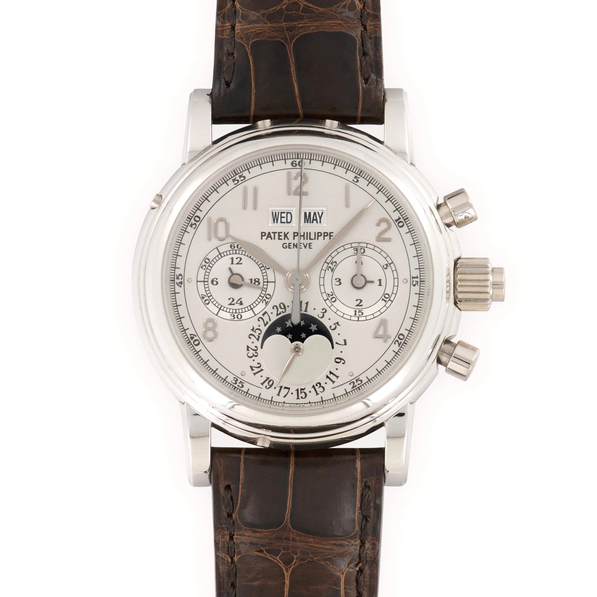 Patek Philippe Platinum Perpetual Split Seconds Chronograph Watch Ref. 5004