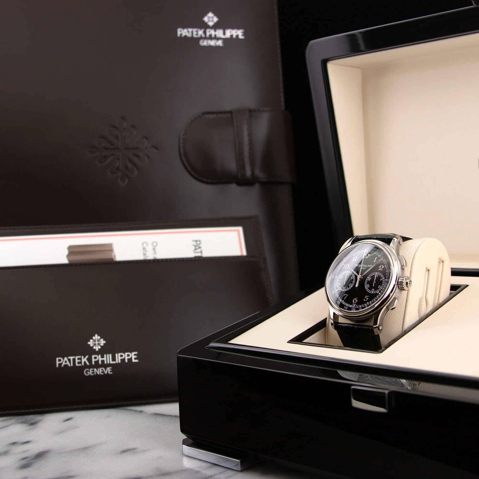 Patek Philippe Platinum Split-Seconds Chronograph Watch Ref. 5370 - Image 6