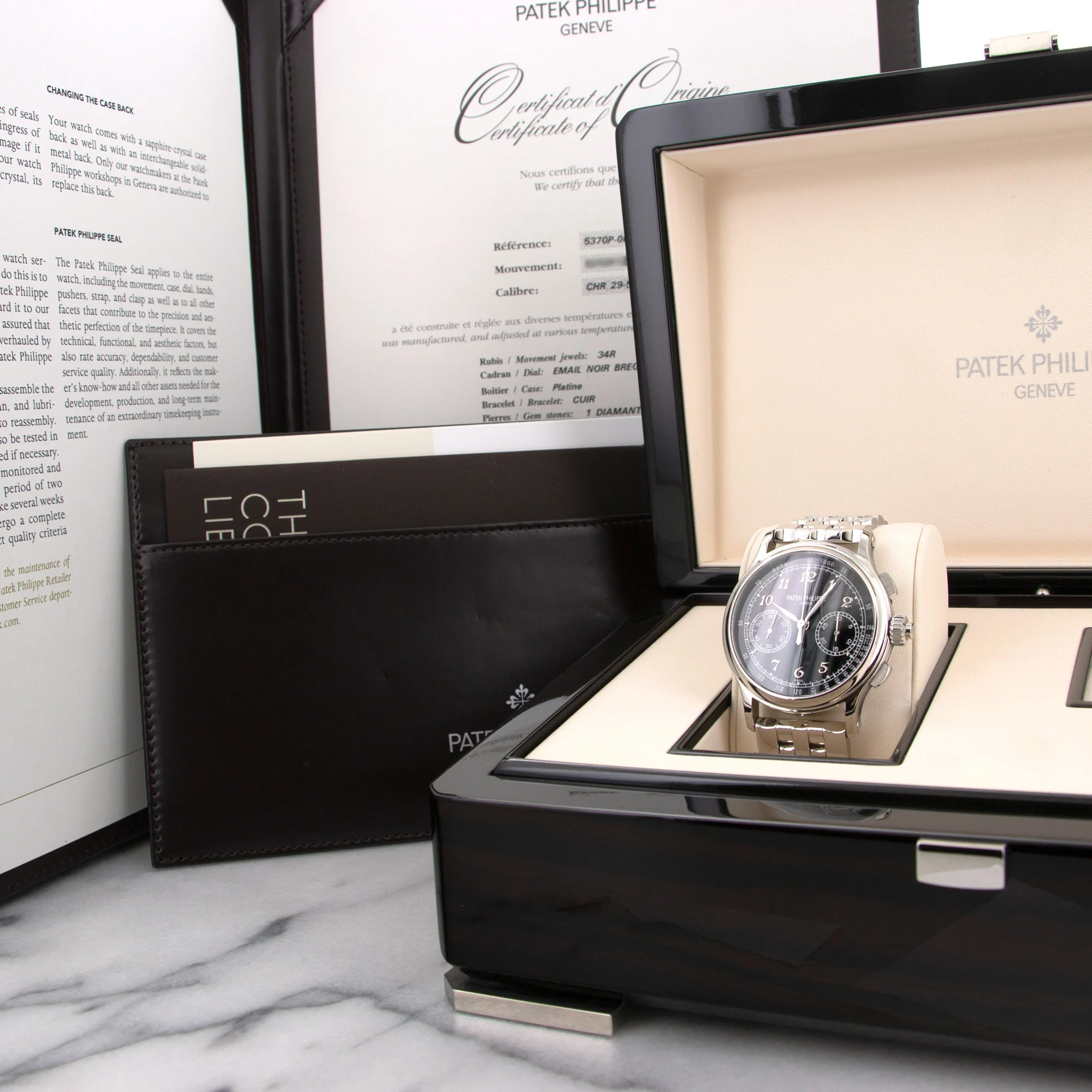 Patek Philippe Platinum Split-Seconds Chronograph Watch Ref. 5370 - Image 5
