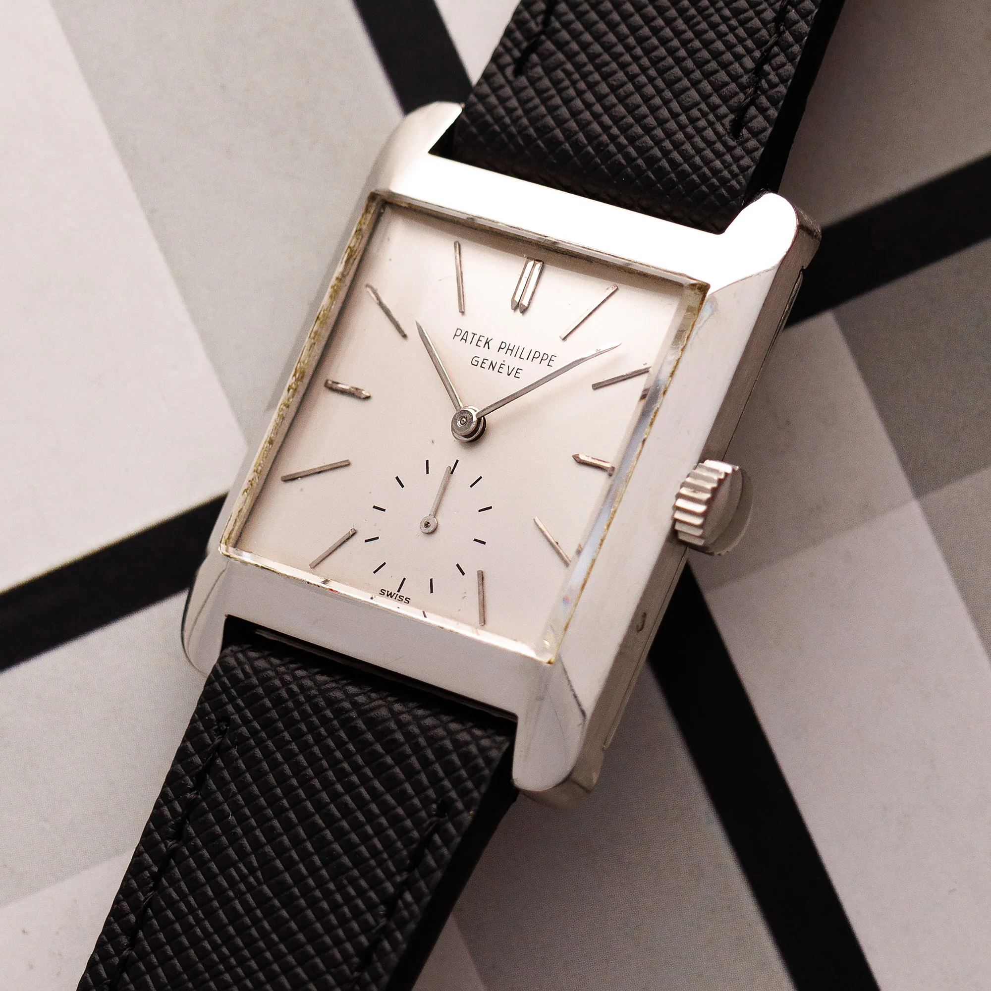 Patek Philippe Platinum Square Watch Ref. 2488 - Image 2