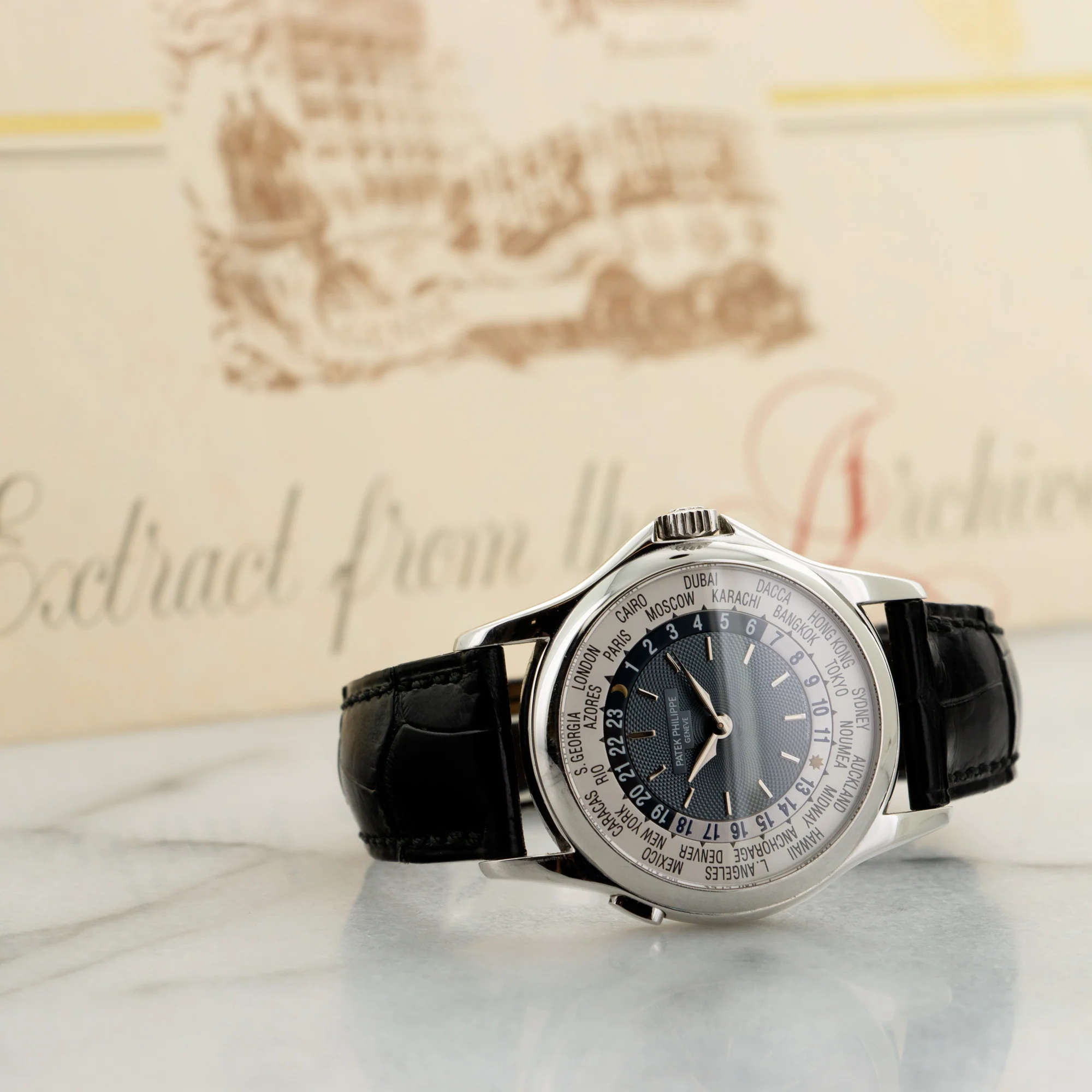 Patek Philippe Platinum World Time Watch Ref. 5110 - Image 6