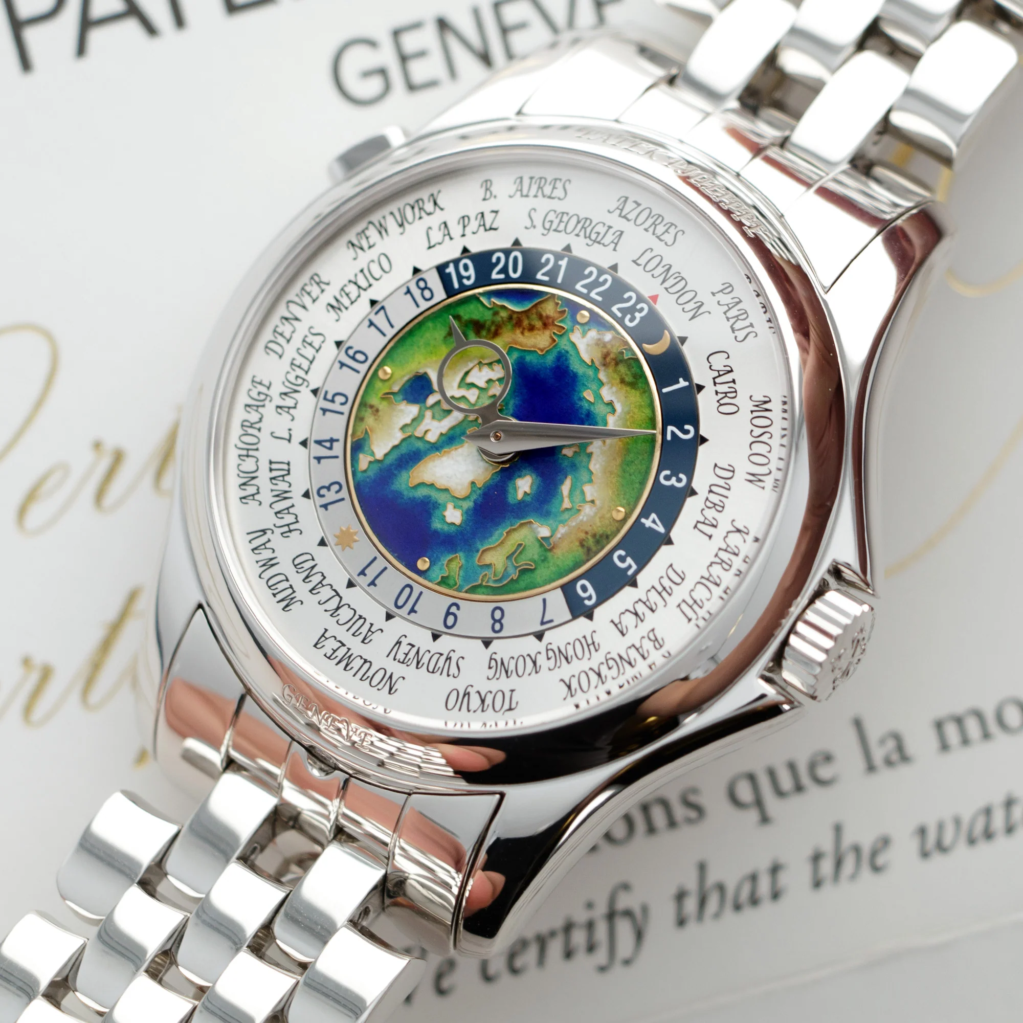 Patek Philippe Platinum World Time Watch Ref. 5131 - Image 2